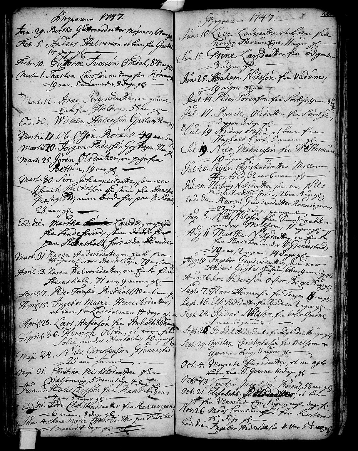 Stokke kirkebøker, AV/SAKO-A-320/F/Fa/L0002: Parish register (official) no. I 2, 1732-1770, p. 210