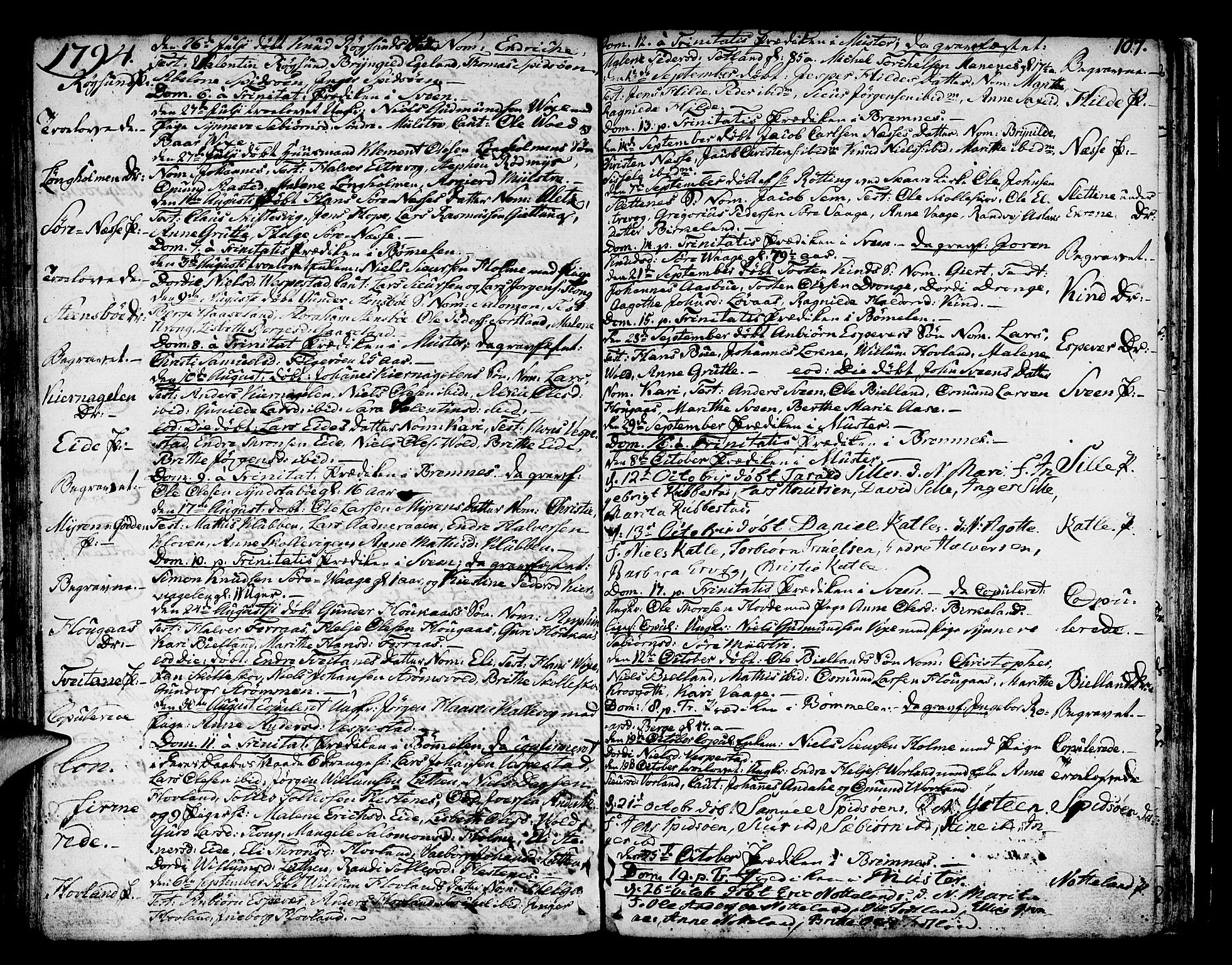 Finnås sokneprestembete, AV/SAB-A-99925/H/Ha/Haa/Haaa/L0003: Parish register (official) no. A 3, 1765-1803, p. 107