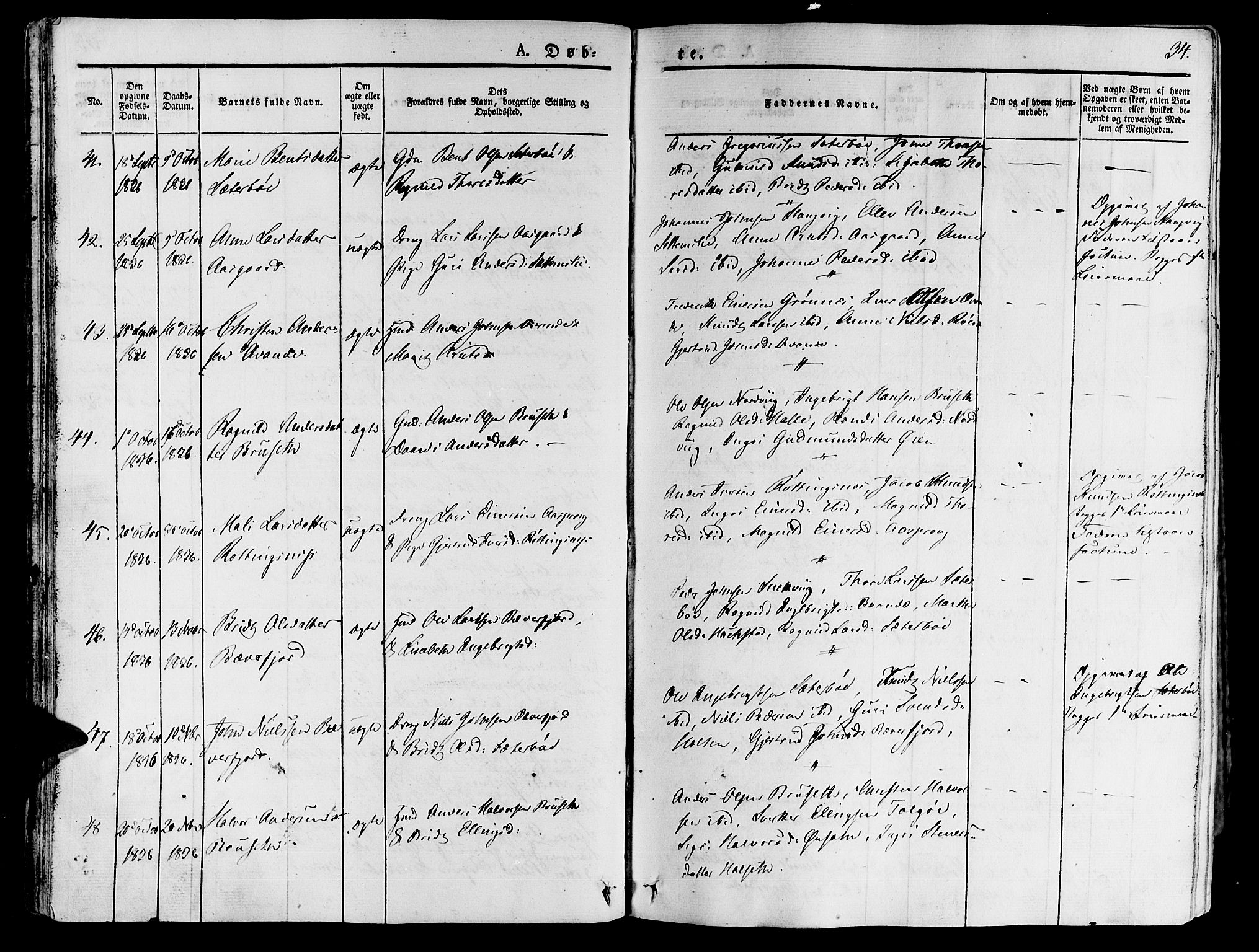 Ministerialprotokoller, klokkerbøker og fødselsregistre - Møre og Romsdal, AV/SAT-A-1454/592/L1024: Parish register (official) no. 592A03 /1, 1831-1849, p. 34