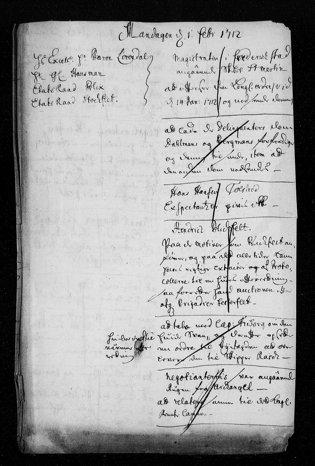 Stattholderembetet 1572-1771, AV/RA-EA-2870/Aa/L0004: Konsept til voteringsprotokoll, 1712, p. 27