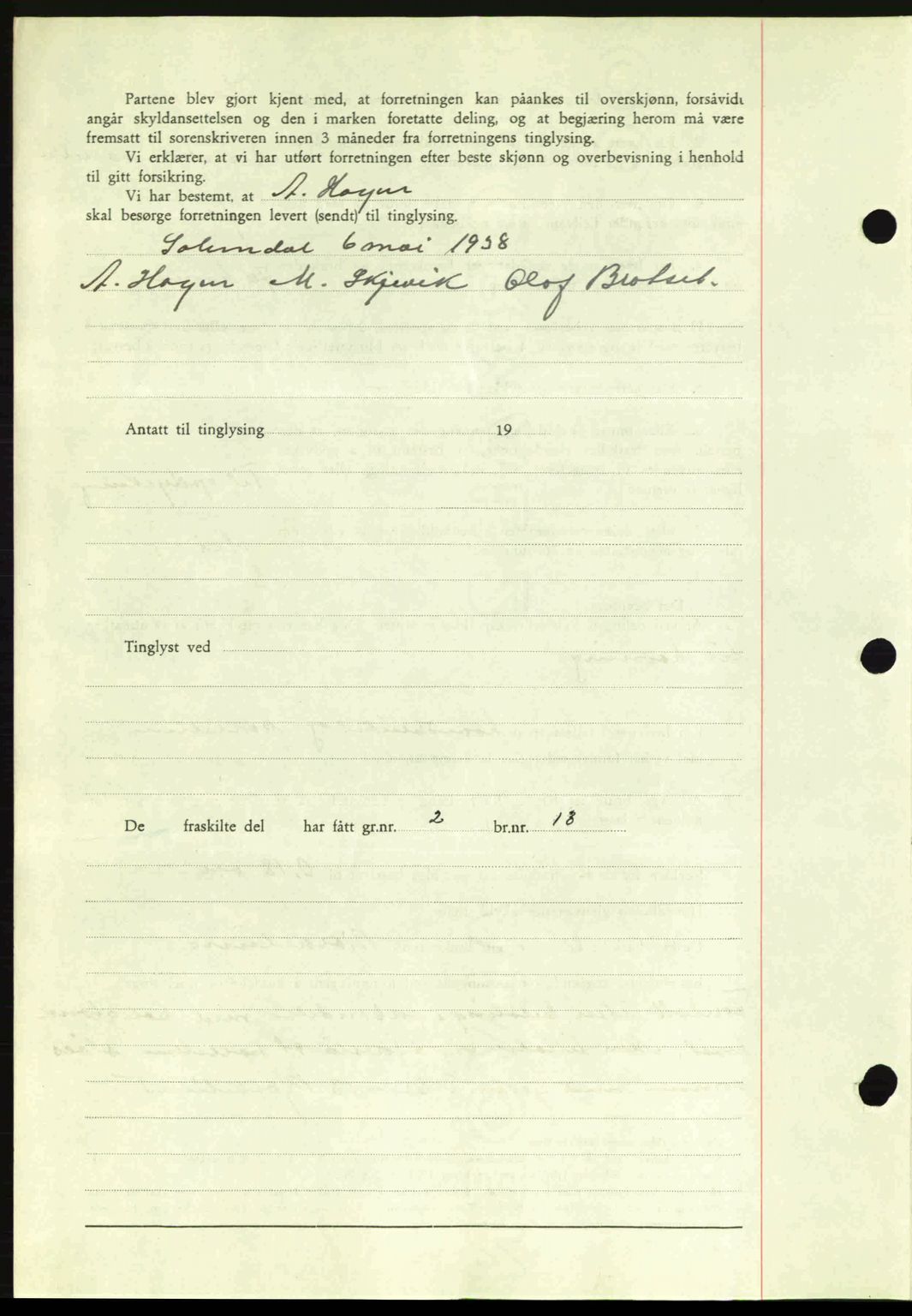 Romsdal sorenskriveri, AV/SAT-A-4149/1/2/2C: Mortgage book no. A6, 1938-1939, Diary no: : 656/1939