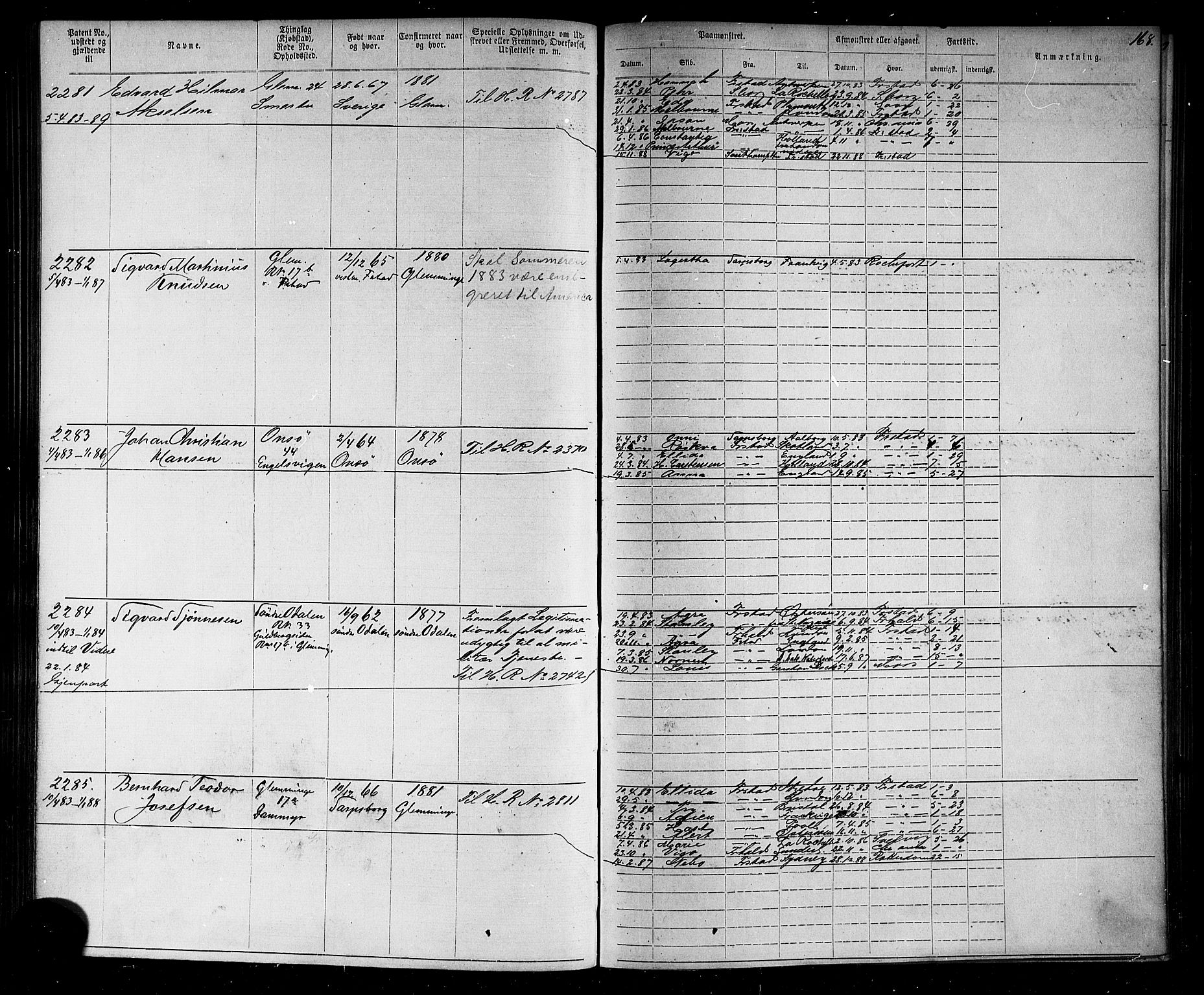 Fredrikstad mønstringskontor, AV/SAO-A-10569b/F/Fc/Fca/L0004: Annotasjonsrulle, 1885-1893, p. 171