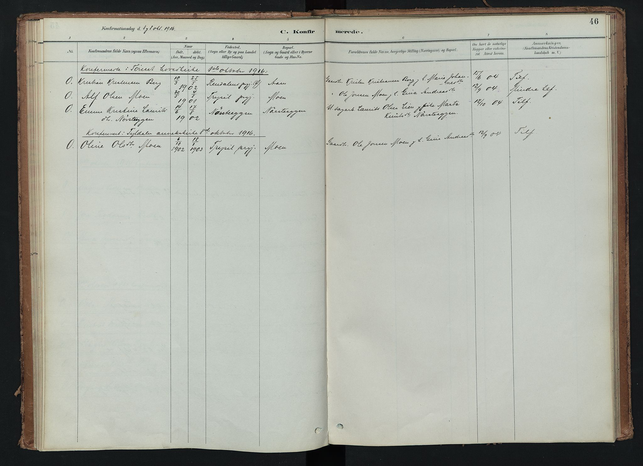 Tynset prestekontor, AV/SAH-PREST-058/H/Ha/Haa/L0024: Parish register (official) no. 24, 1885-1916, p. 46