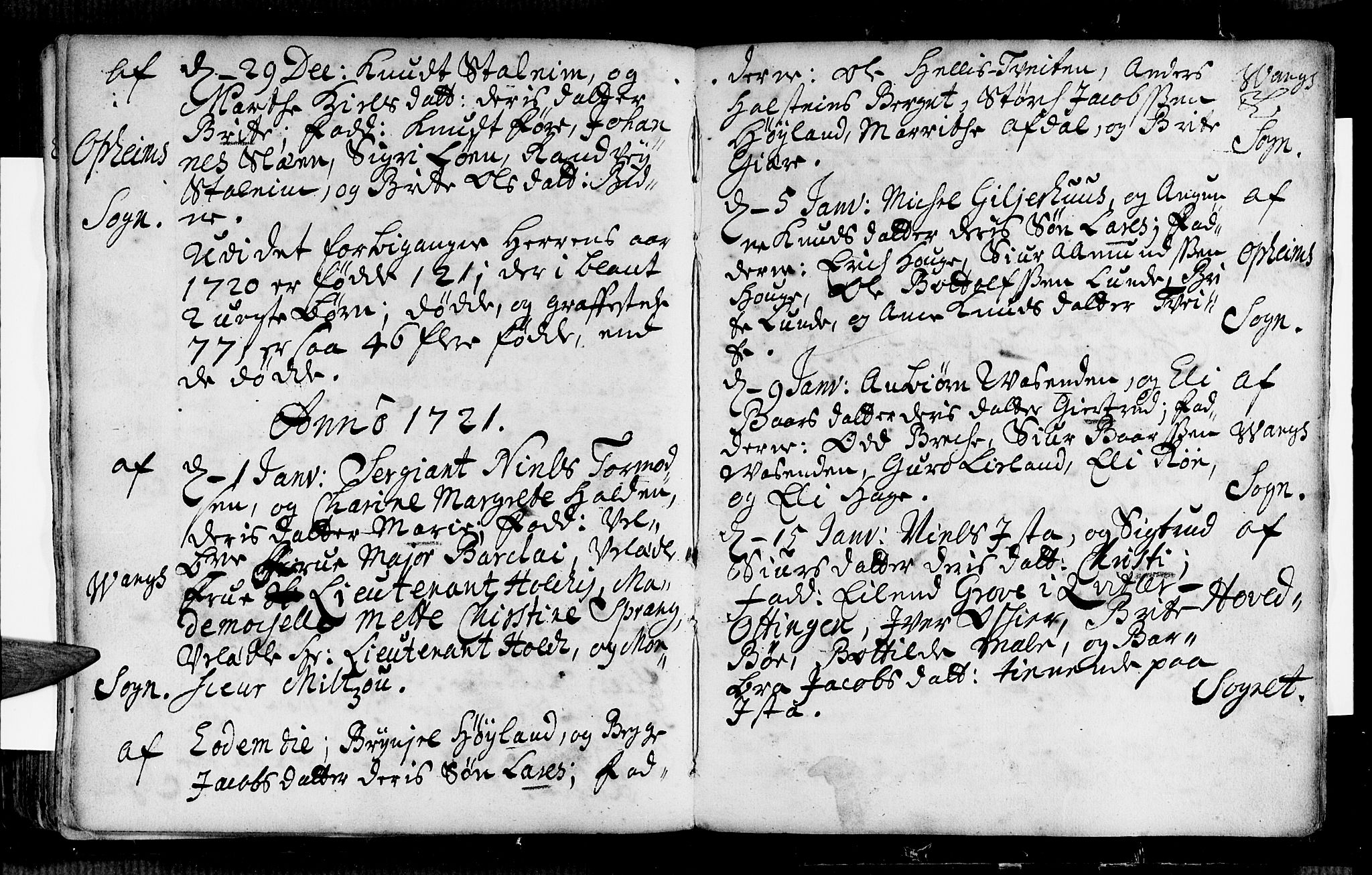 Voss sokneprestembete, AV/SAB-A-79001/H/Haa: Parish register (official) no. A 1, 1711-1721