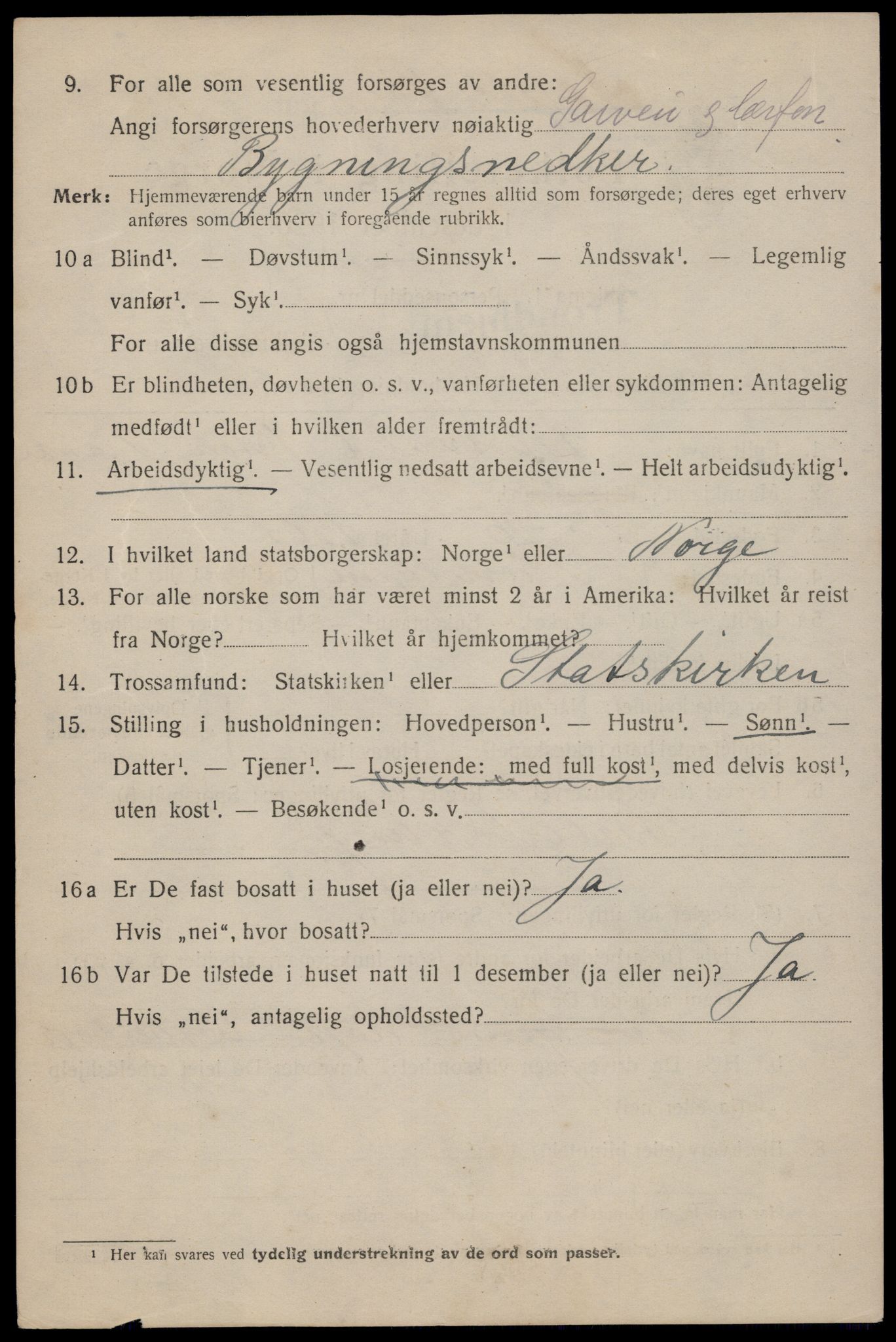 SAT, 1920 census for Trondheim, 1920, p. 93555