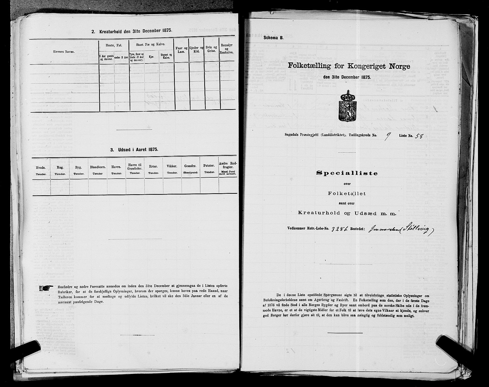 SAST, 1875 census for 1111L Sokndal/Sokndal, 1875, p. 923