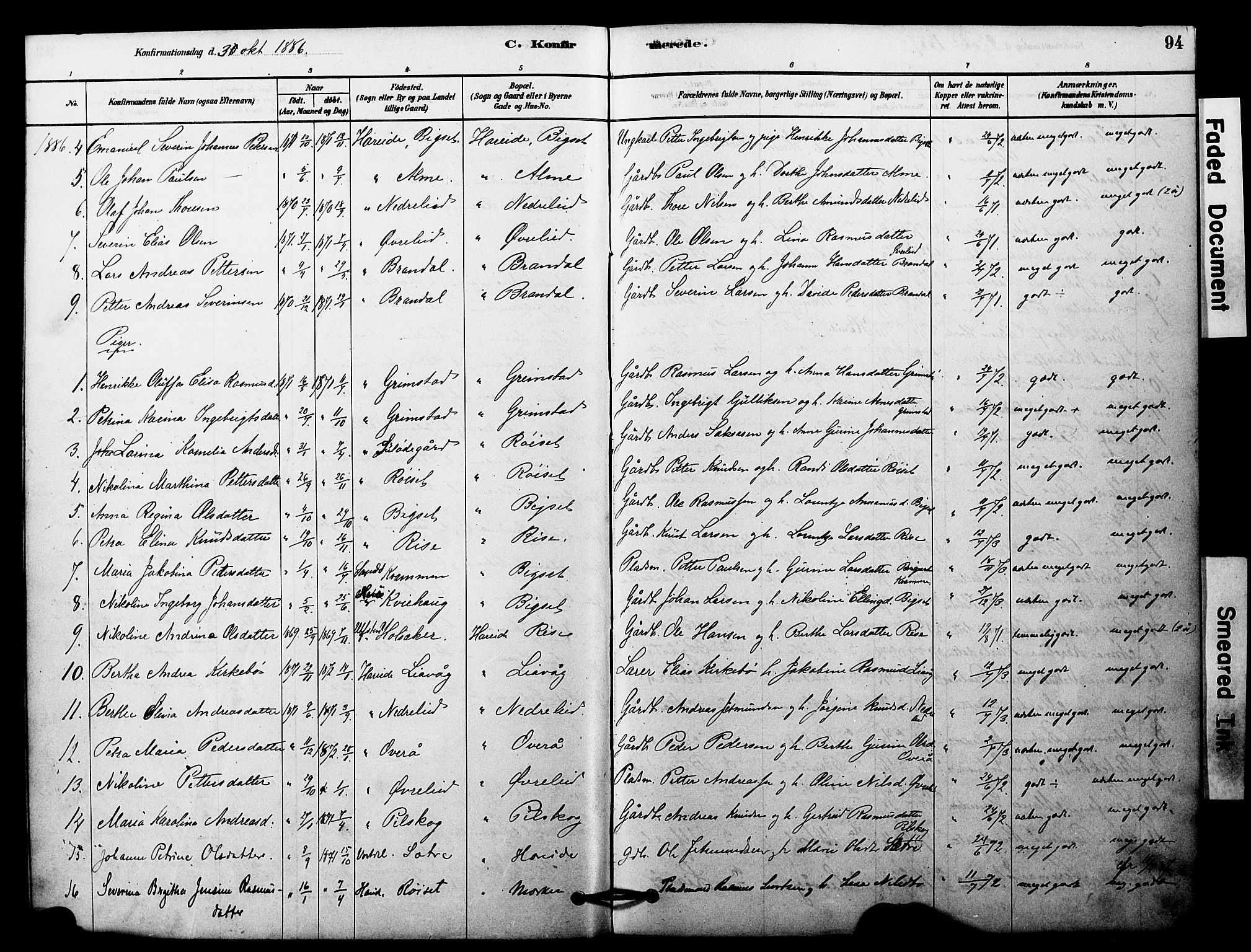 Ministerialprotokoller, klokkerbøker og fødselsregistre - Møre og Romsdal, AV/SAT-A-1454/510/L0122: Parish register (official) no. 510A02, 1878-1897, p. 94