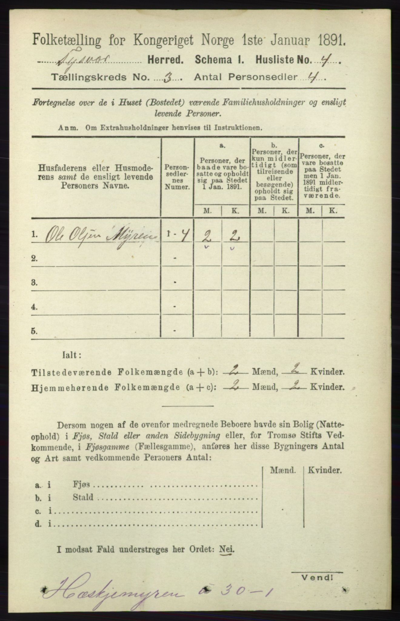 RA, 1891 census for 1146 Tysvær, 1891, p. 1186