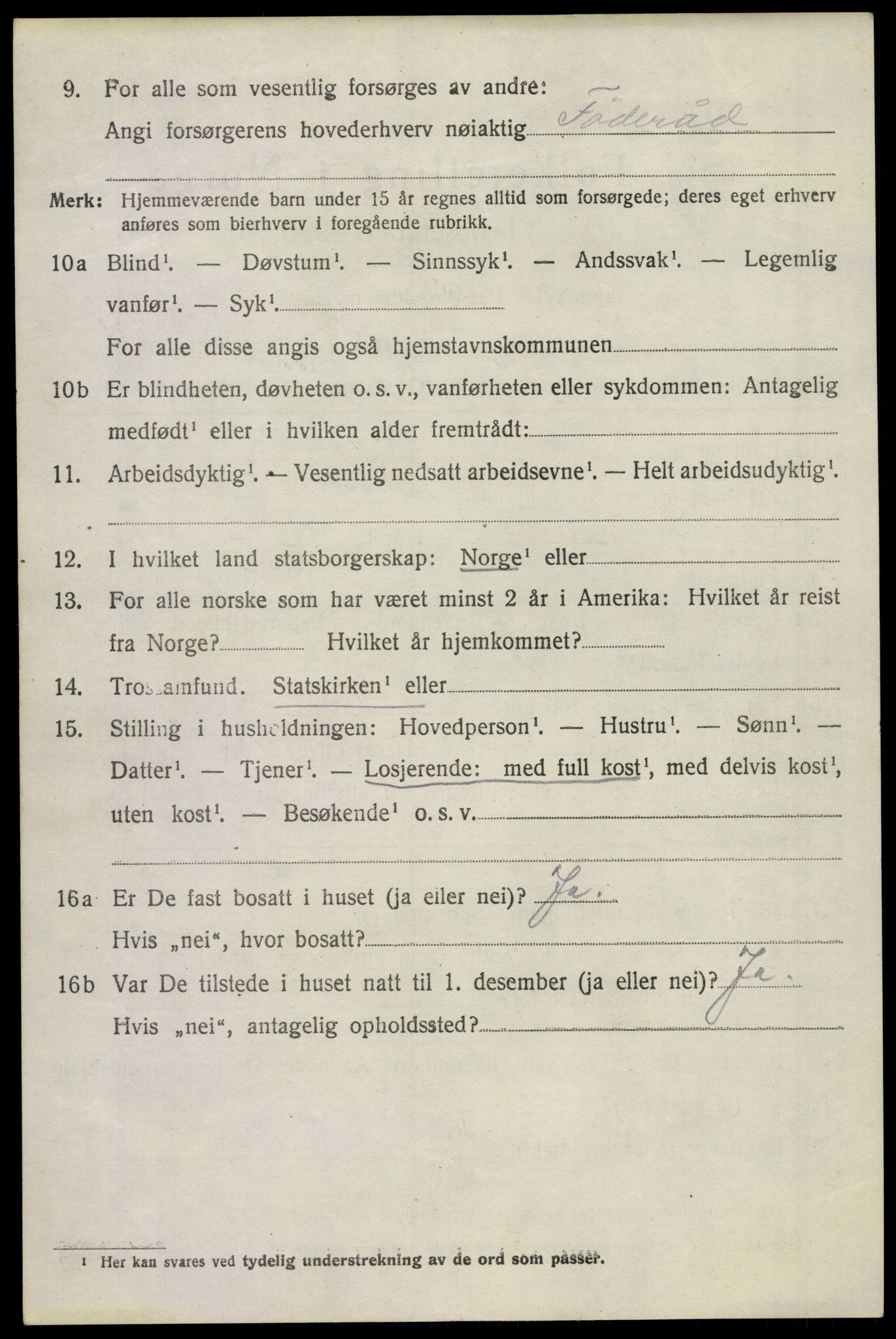 SAKO, 1920 census for Sem, 1920, p. 7086