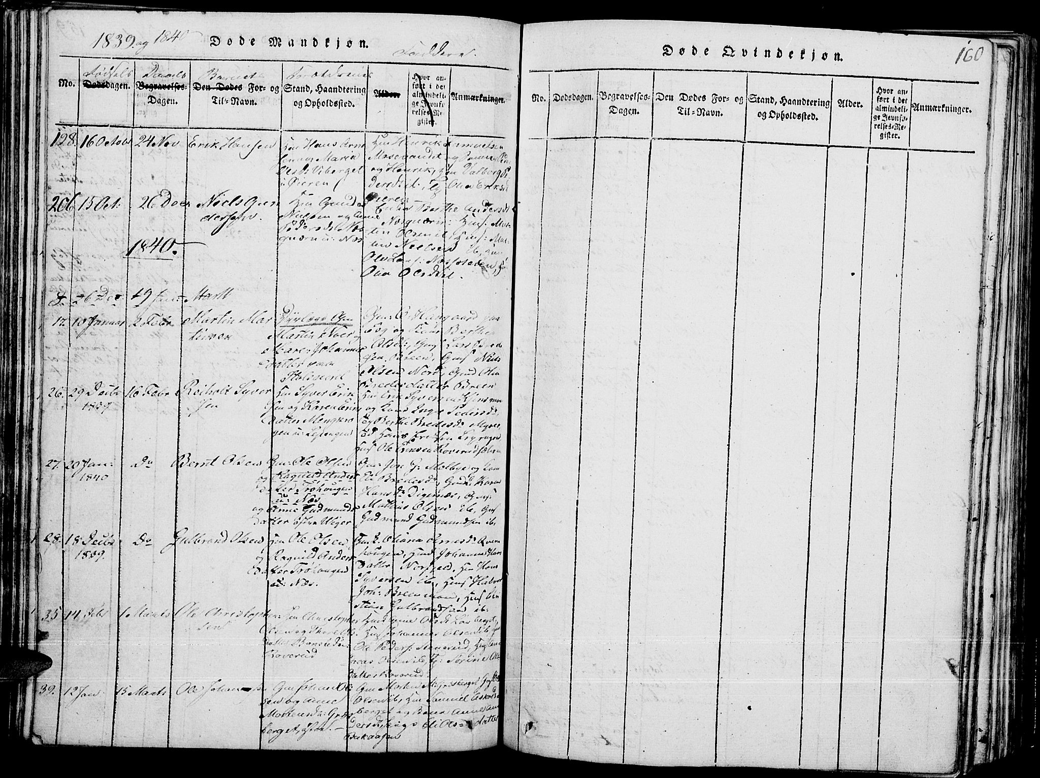 Grue prestekontor, AV/SAH-PREST-036/H/Ha/Hab/L0001: Parish register (copy) no. 1, 1814-1841, p. 160