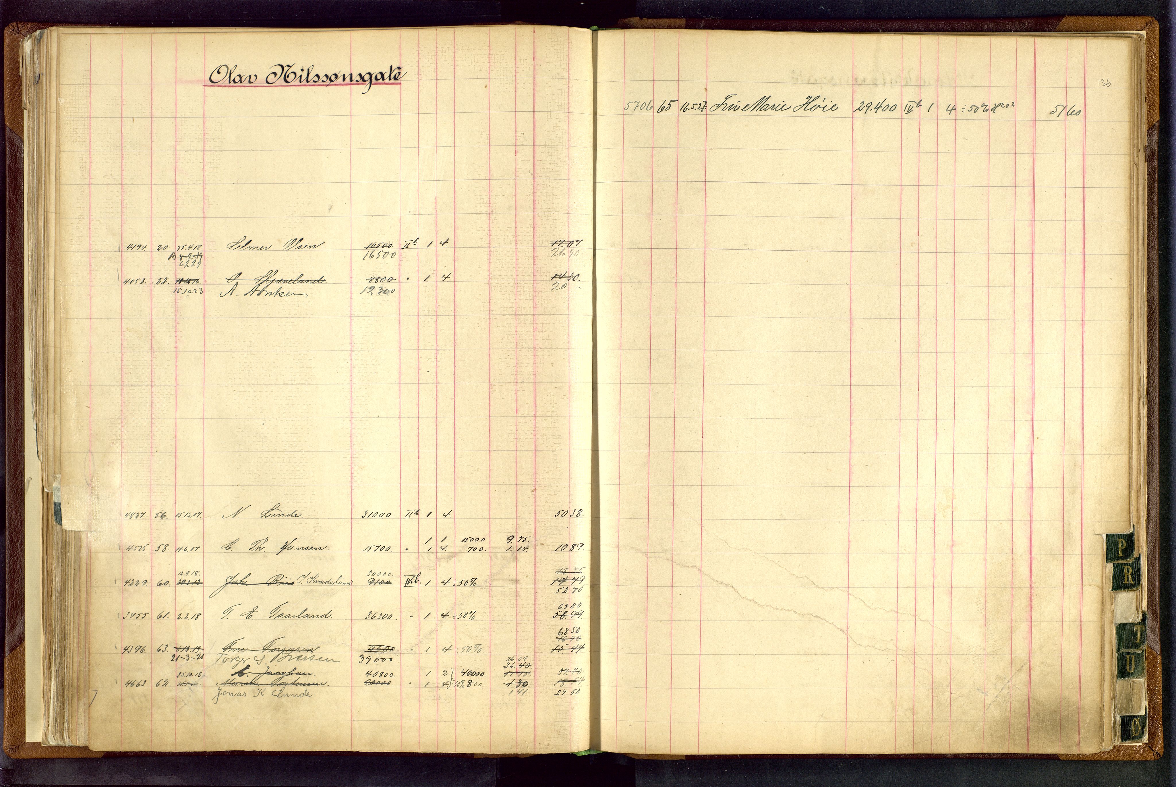 Norges Brannkasse Stavanger, SAST/A-102143/F/Fc/L0003: Brannkontingentprotokoll, 1910-1924, p. 135b-136a