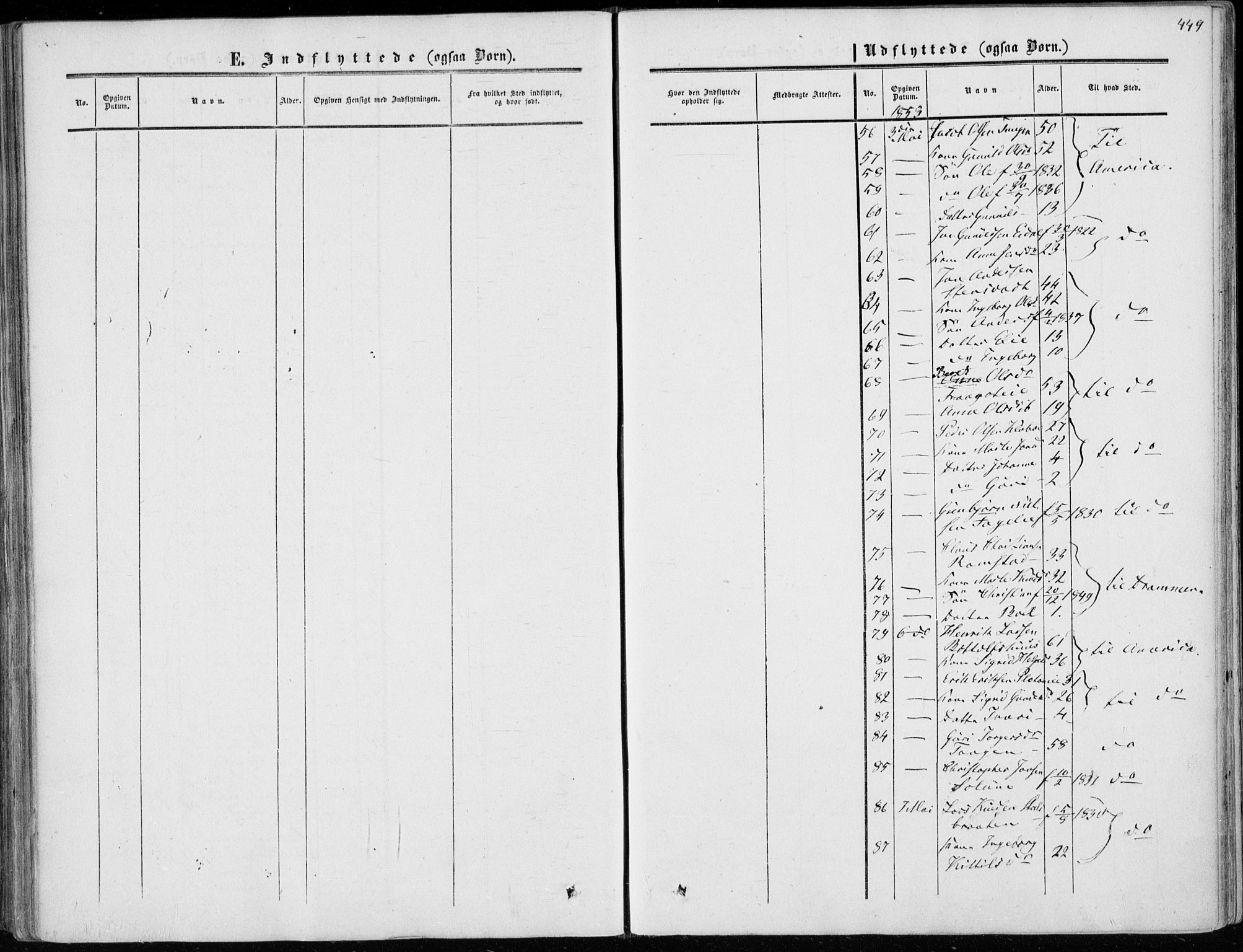 Sigdal kirkebøker, SAKO/A-245/F/Fa/L0008: Parish register (official) no. I 8, 1850-1859, p. 449
