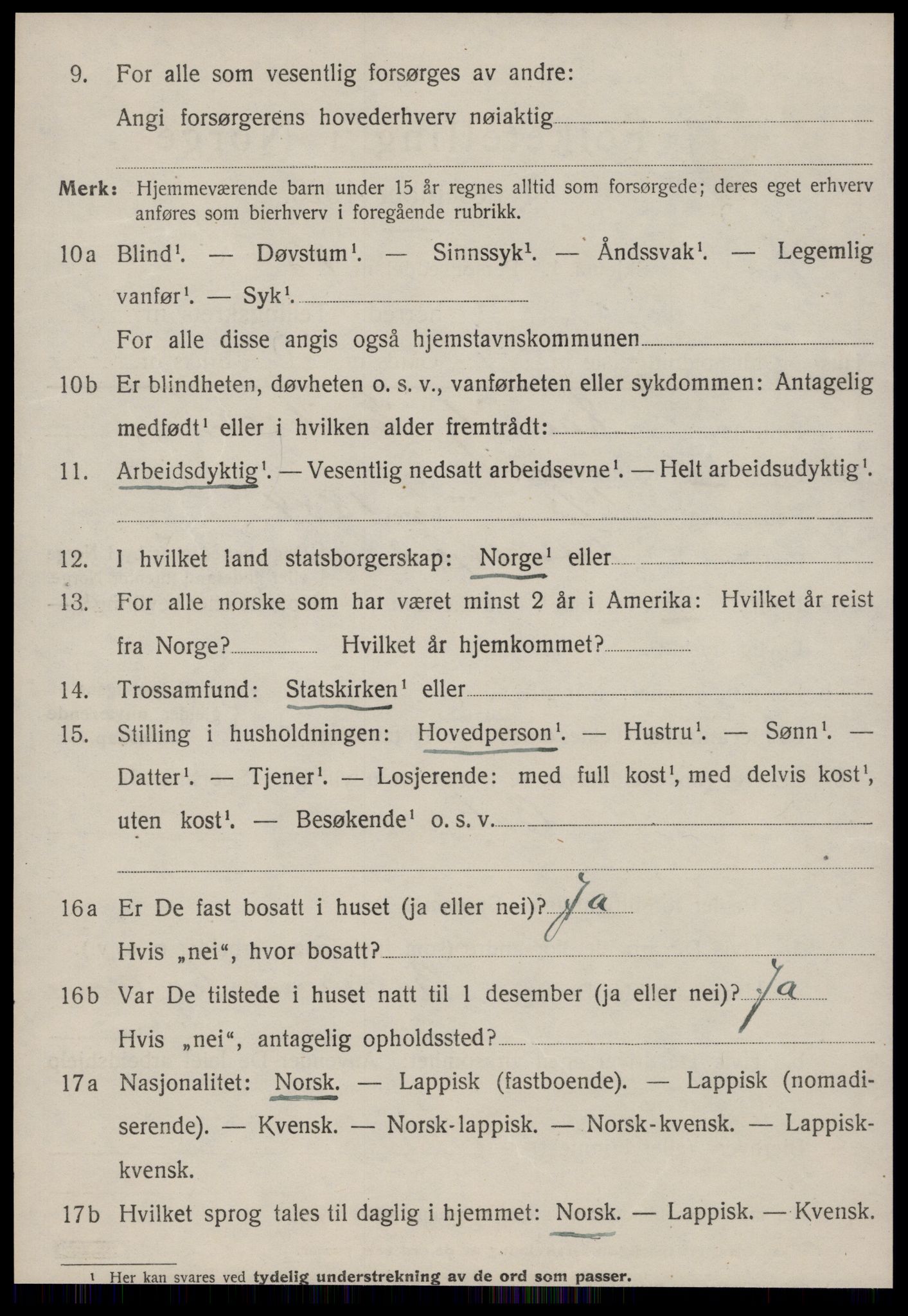 SAT, 1920 census for Strinda, 1920, p. 17571