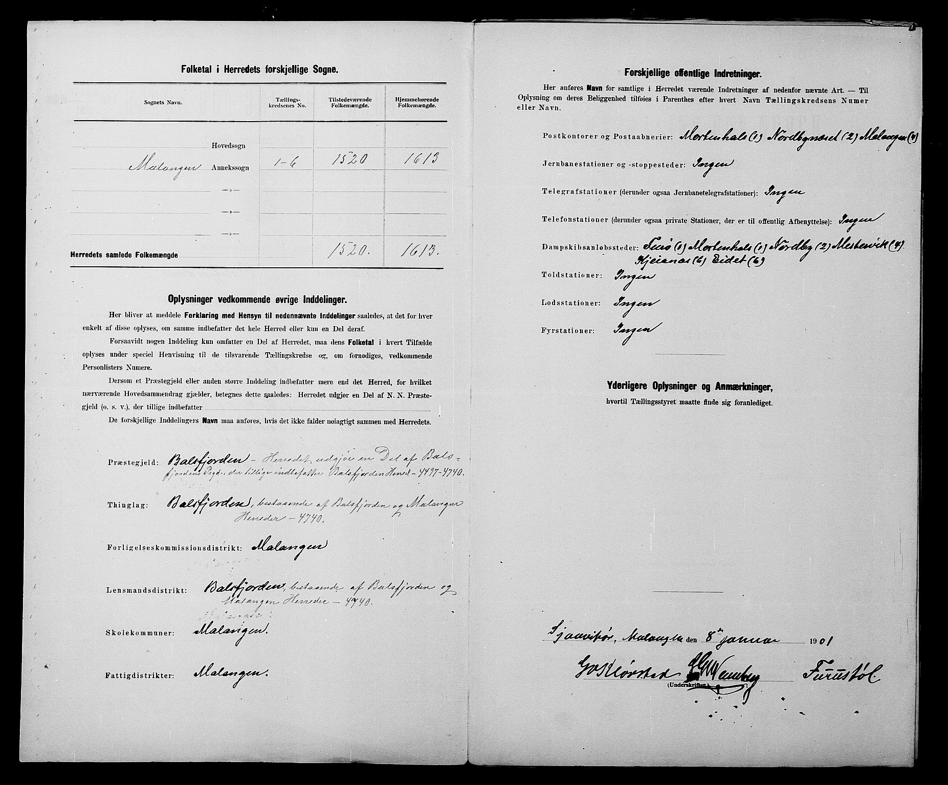 SATØ, 1900 census for Malangen, 1900, p. 3