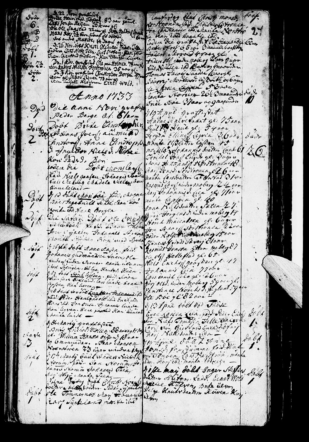 Os sokneprestembete, SAB/A-99929: Parish register (official) no. A 2, 1723-1758, p. 24