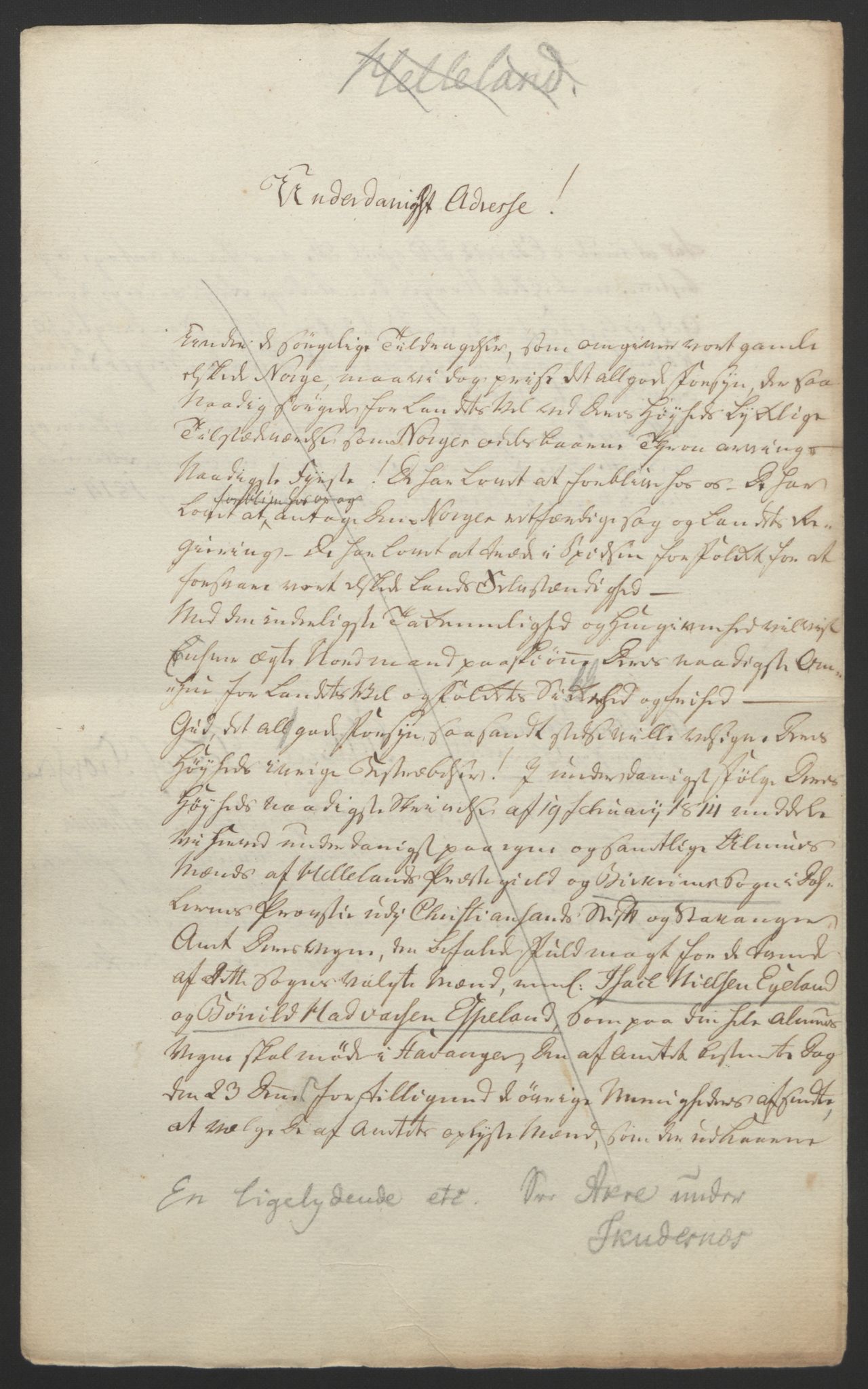 Statsrådssekretariatet, RA/S-1001/D/Db/L0008: Fullmakter for Eidsvollsrepresentantene i 1814. , 1814, p. 225