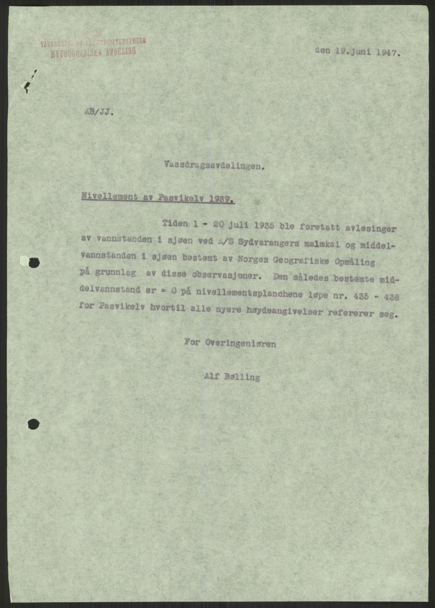 Vassdragsdirektoratet/avdelingen, AV/RA-S-6242/F/Fa/L0536: Pasvikelva, 1920-1971, p. 119