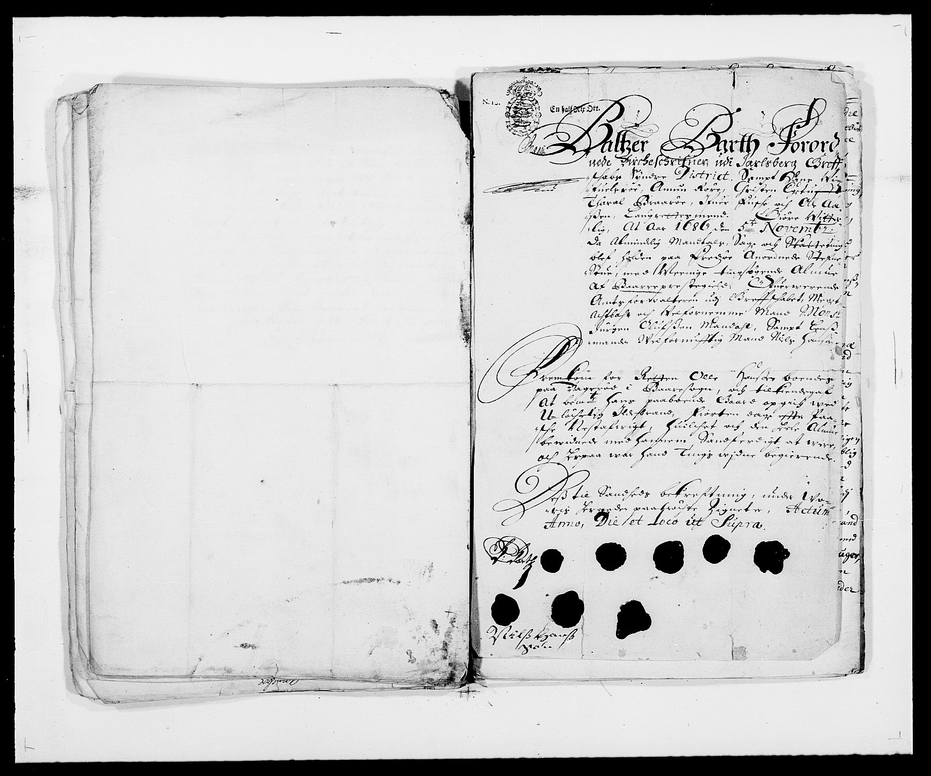 Rentekammeret inntil 1814, Reviderte regnskaper, Fogderegnskap, RA/EA-4092/R32/L1857: Fogderegnskap Jarlsberg grevskap, 1686-1690, p. 513