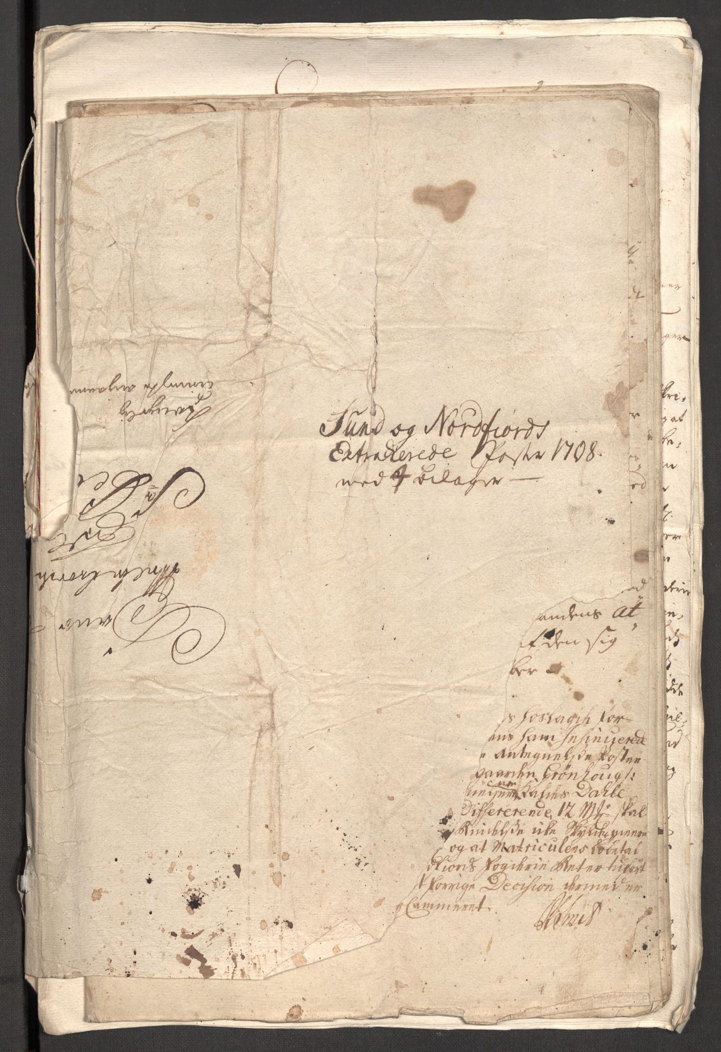 Rentekammeret inntil 1814, Reviderte regnskaper, Fogderegnskap, RA/EA-4092/R53/L3431: Fogderegnskap Sunn- og Nordfjord, 1708, p. 277