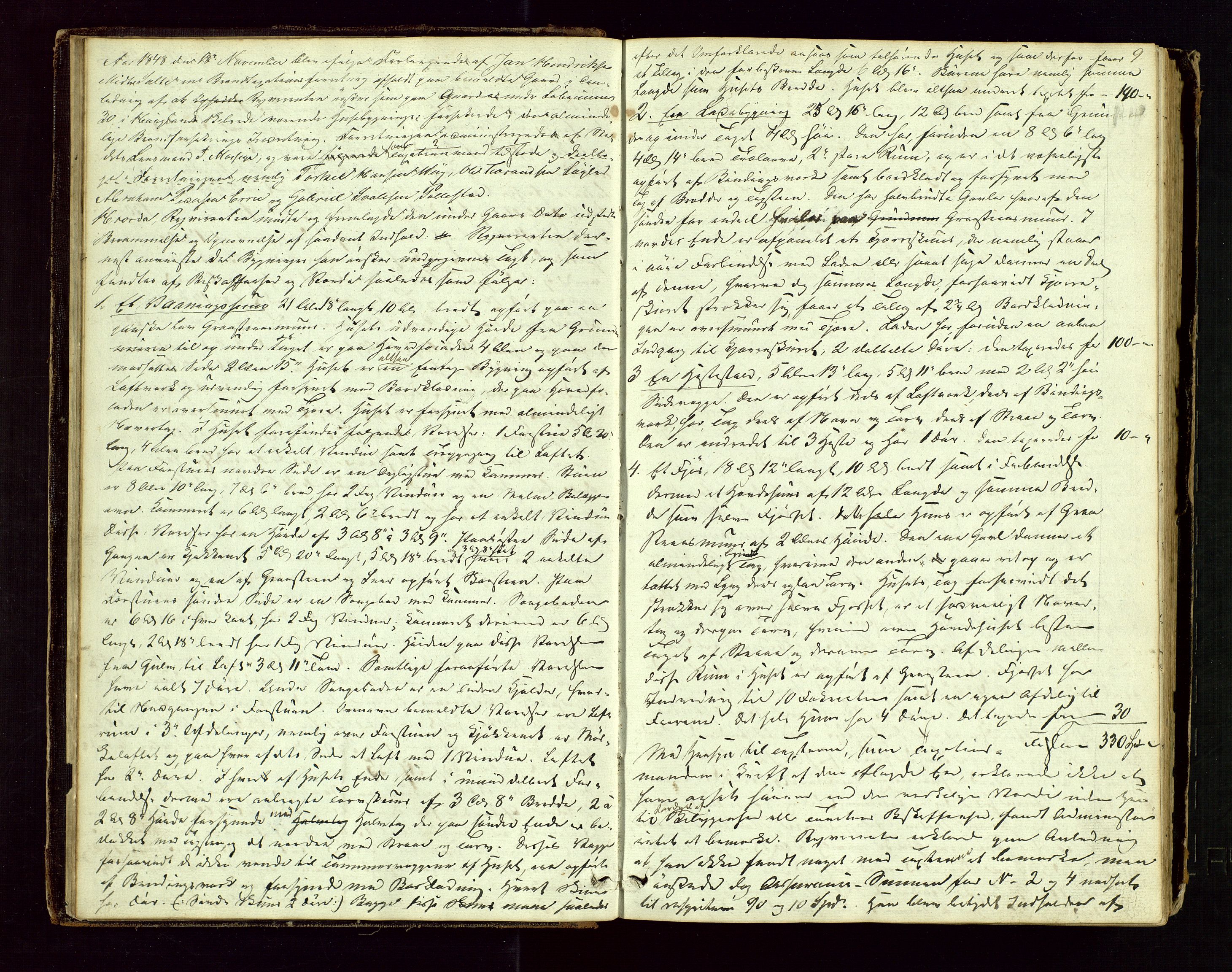 Time lensmannskontor, AV/SAST-A-100420/Goa/L0001: "Brandtaxations-Protocol for Houglands Thinglaug", 1846-1904, p. 8b-9a