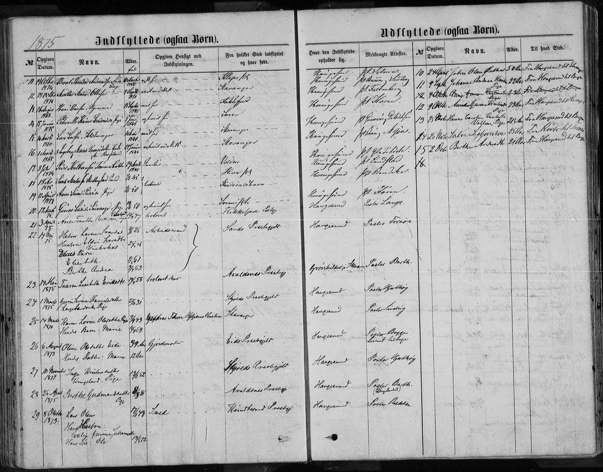 Torvastad sokneprestkontor, AV/SAST-A -101857/H/Ha/Haa/L0013: Parish register (official) no. A 12.2, 1867-1877