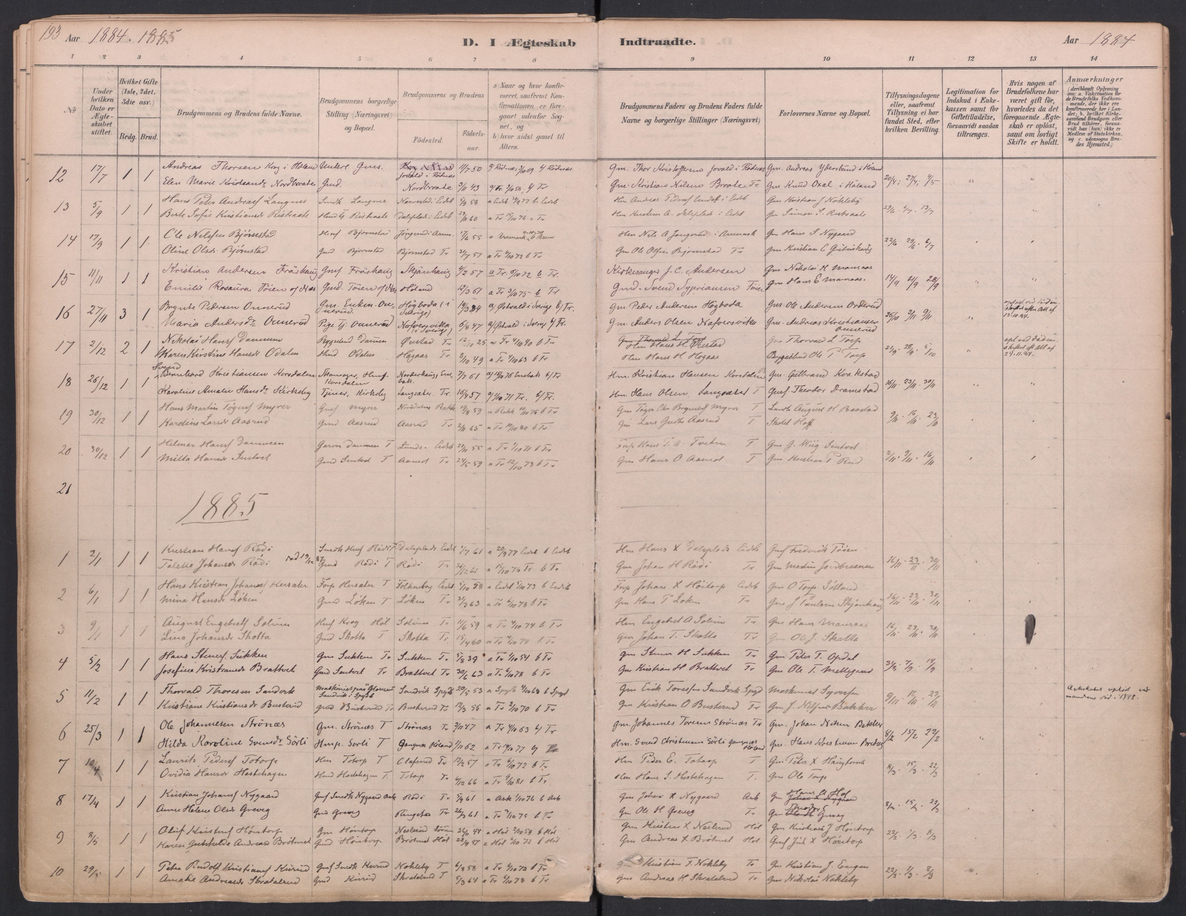 Trøgstad prestekontor Kirkebøker, AV/SAO-A-10925/F/Fa/L0010: Parish register (official) no. I 10, 1878-1898, p. 193