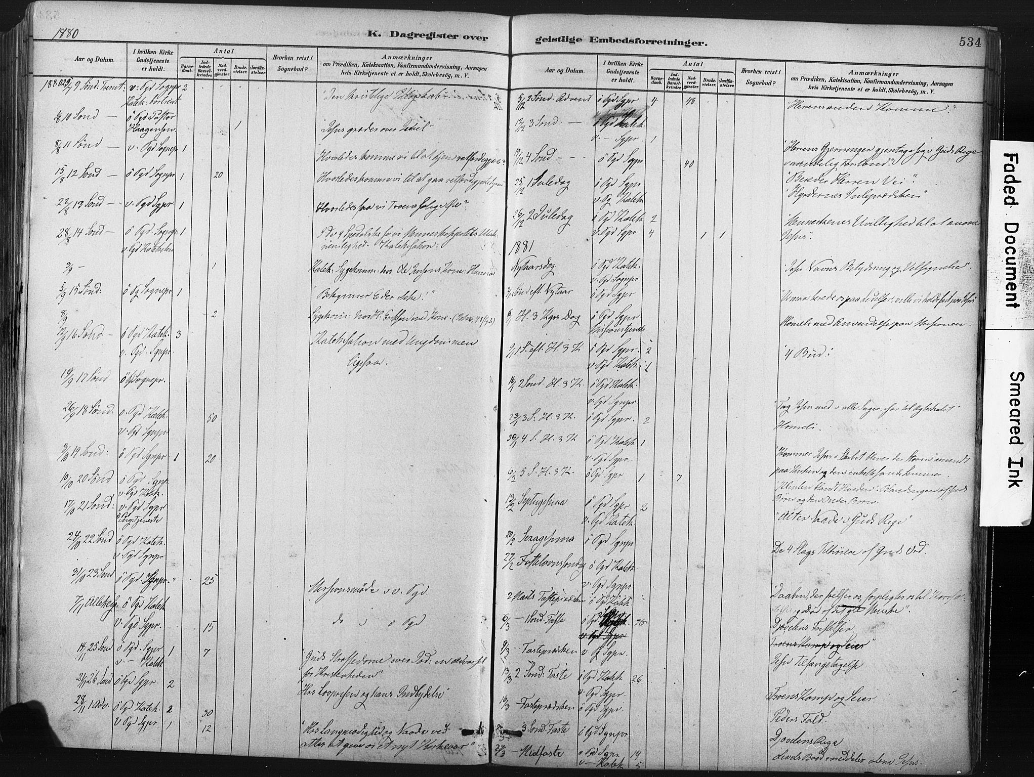 Porsgrunn kirkebøker , AV/SAKO-A-104/F/Fa/L0008: Parish register (official) no. 8, 1878-1895, p. 534