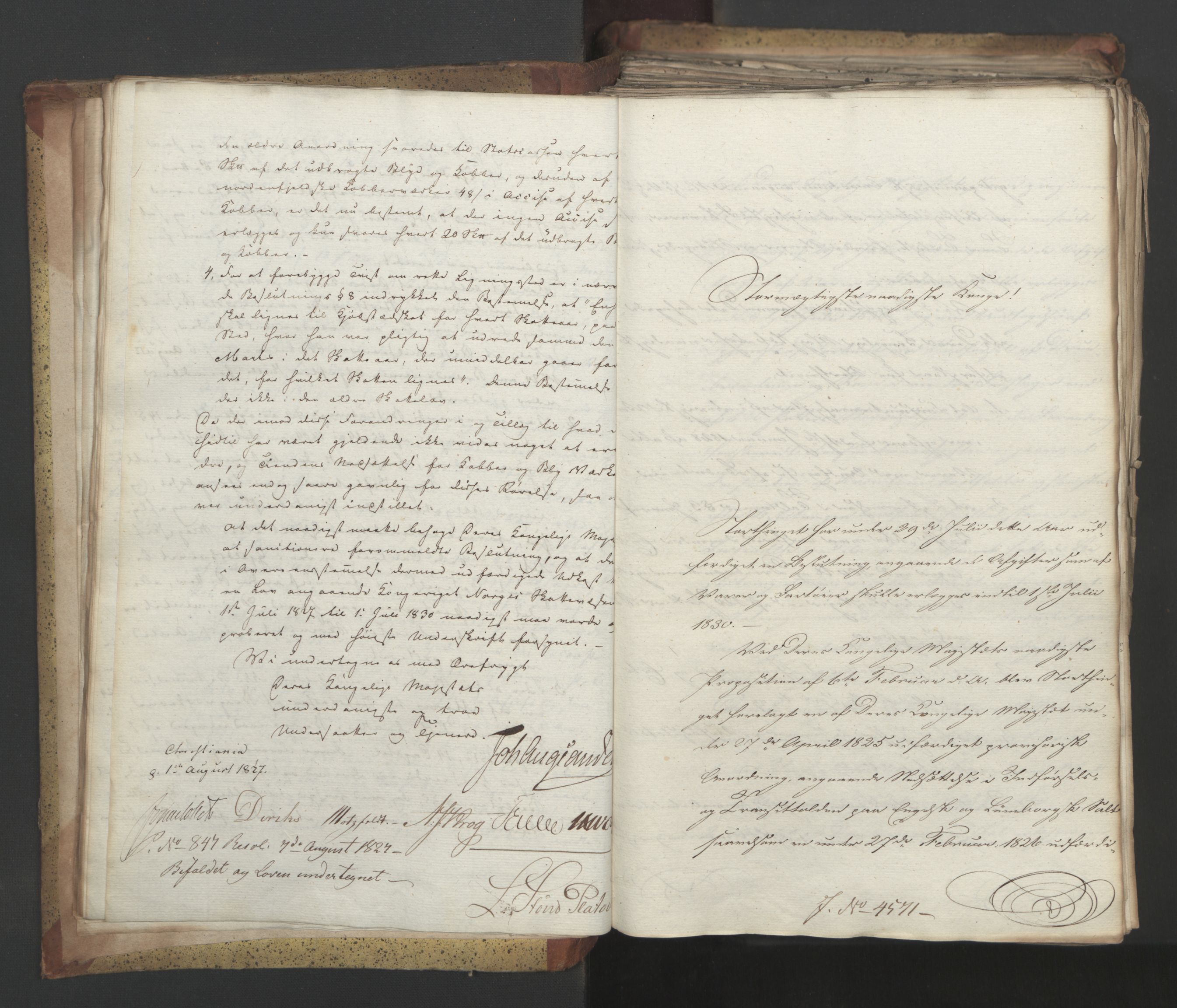 Statsrådsavdelingen i Stockholm, AV/RA-S-1003/D/Da/L0052: Regjeringsinnstillinger nr. 4566-4799, 1827, p. 21