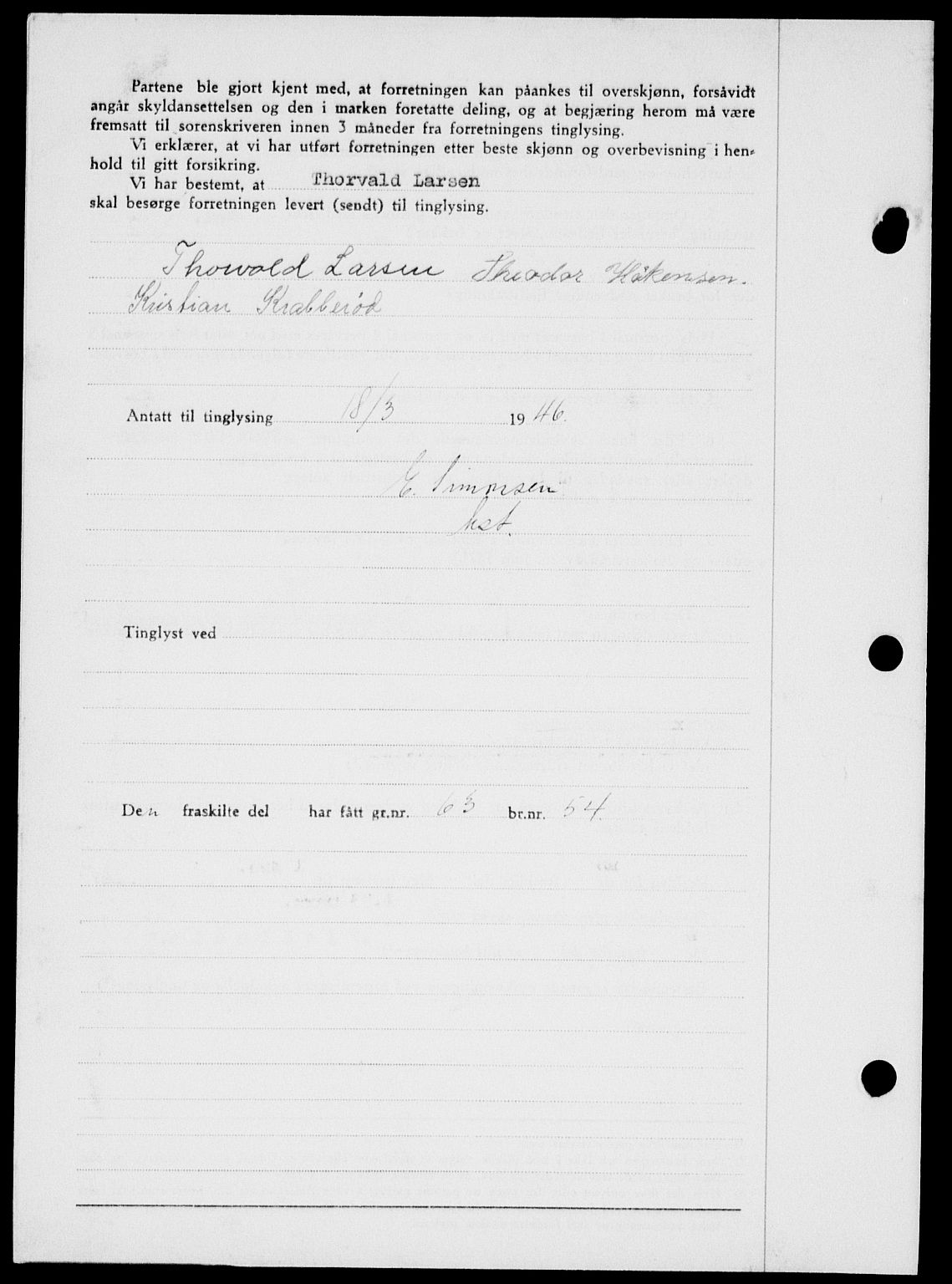 Onsøy sorenskriveri, SAO/A-10474/G/Ga/Gab/L0015: Mortgage book no. II A-15, 1945-1946, Diary no: : 531/1946
