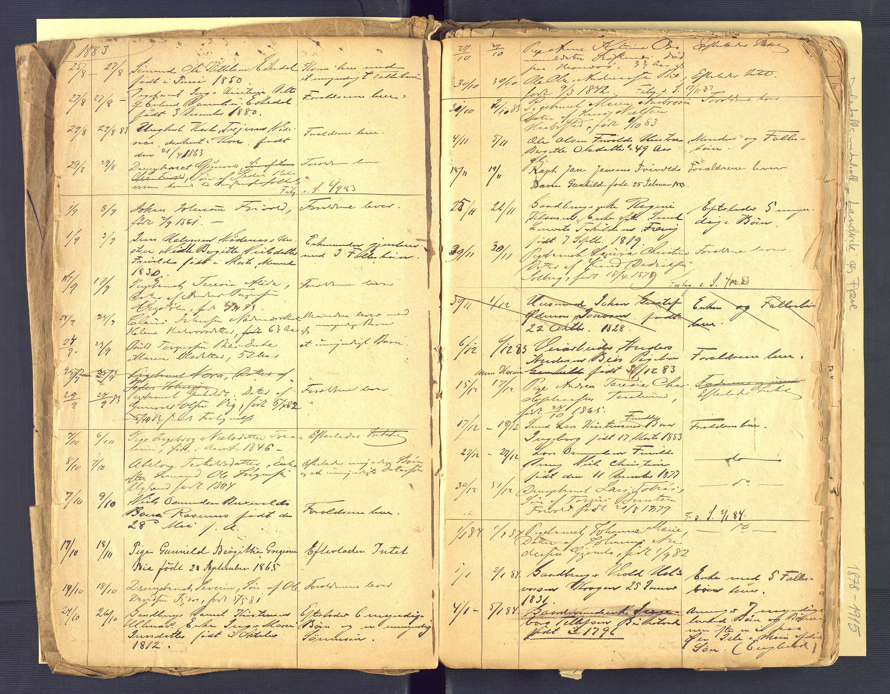 Landvik og Fjære lensmannskontor, AV/SAK-1241-0027/F/Fe/L0001: Dødsfallsprotokoll Landvik og Fjære nr 137, 1878-1915