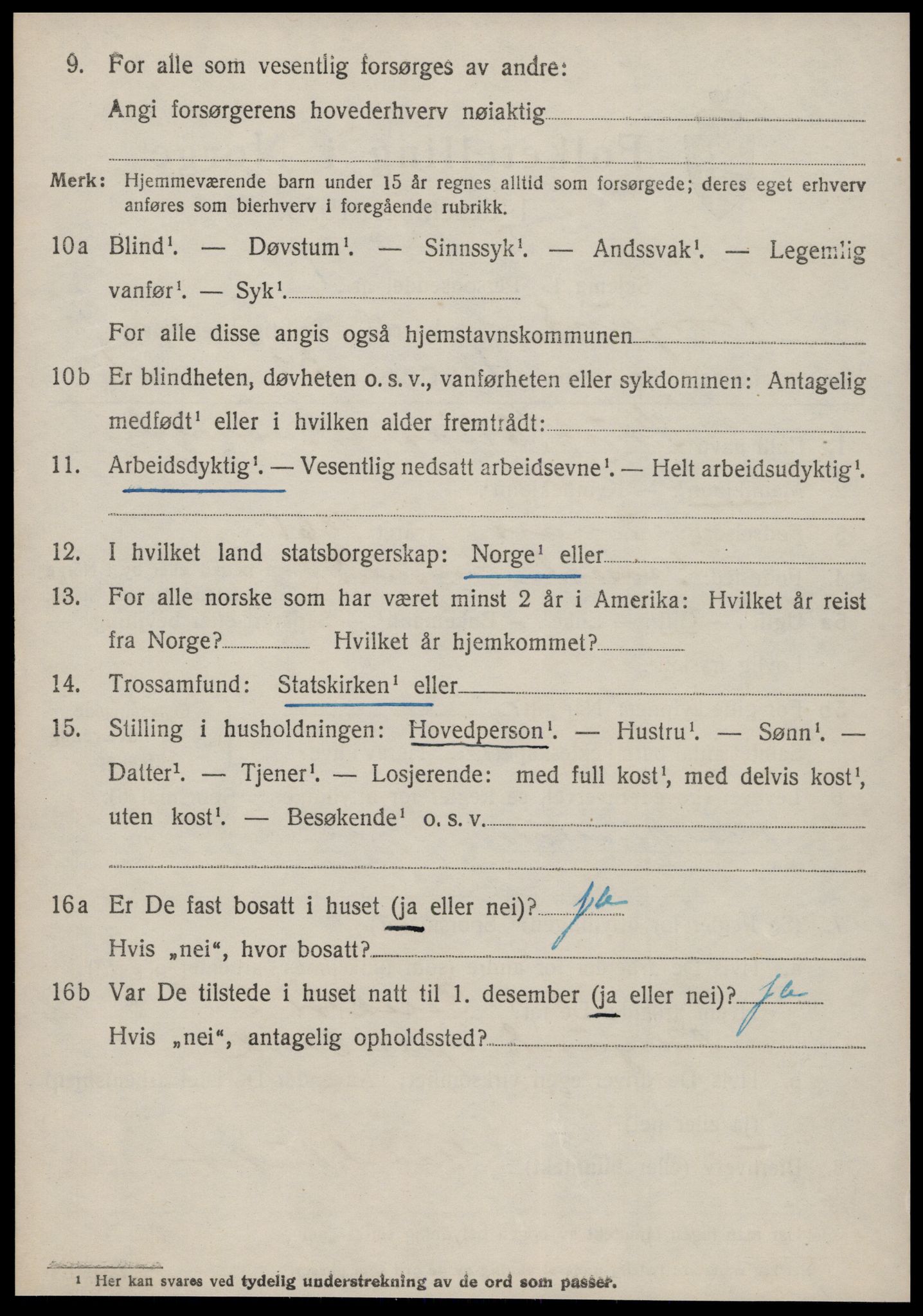SAT, 1920 census for Borgund, 1920, p. 6023