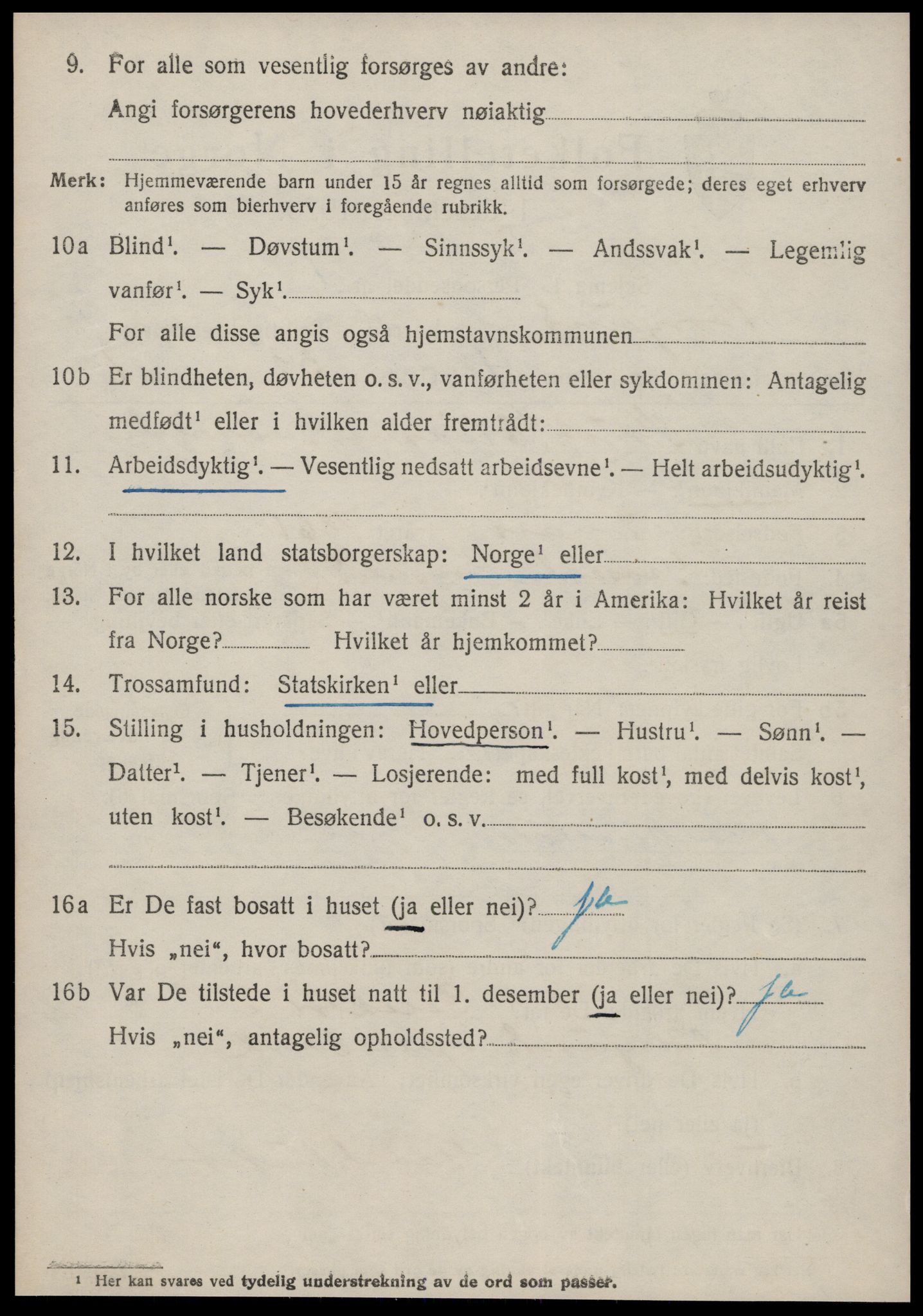 SAT, 1920 census for Borgund, 1920, p. 6023