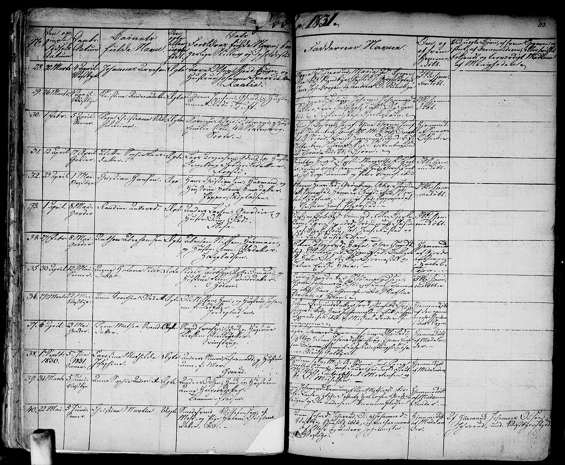 Vestby prestekontor Kirkebøker, AV/SAO-A-10893/F/Fa/L0006: Parish register (official) no. I 6, 1827-1849, p. 33