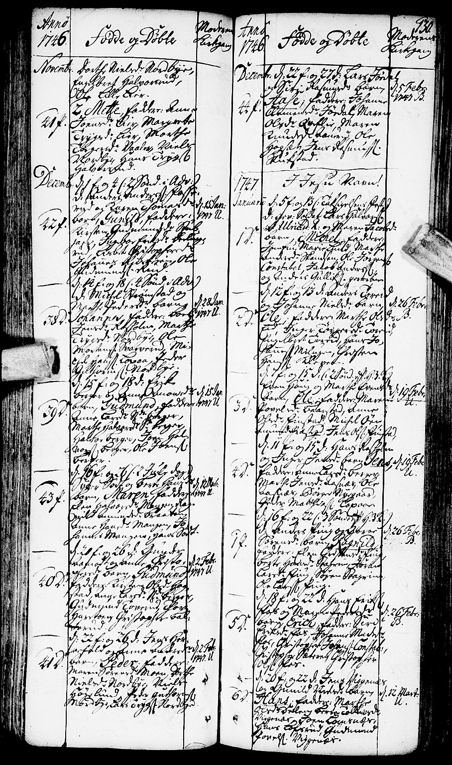 Aurskog prestekontor Kirkebøker, SAO/A-10304a/F/Fa/L0002: Parish register (official) no. I 2, 1735-1766, p. 130