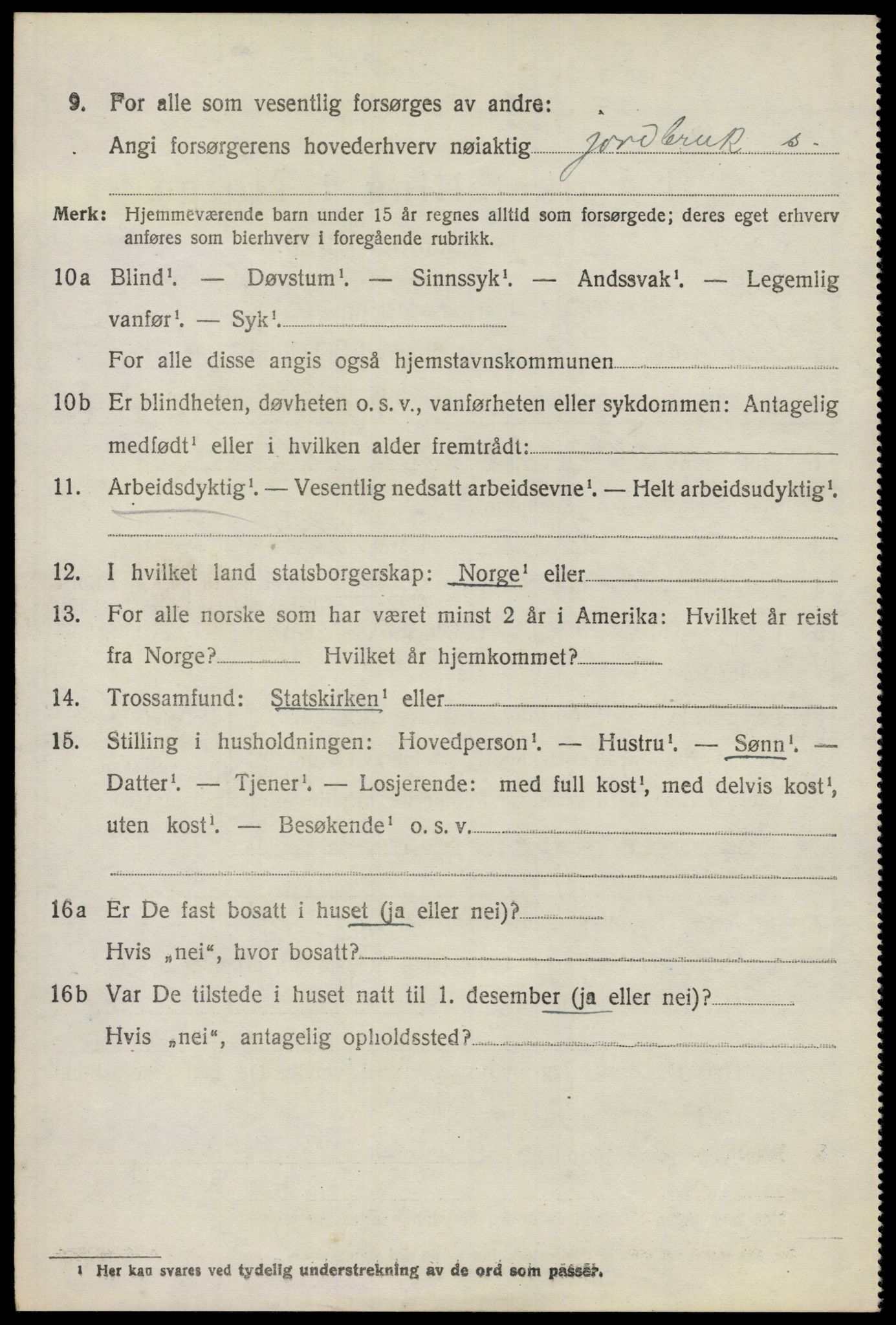 SAO, 1920 census for Ullensaker, 1920, p. 10442