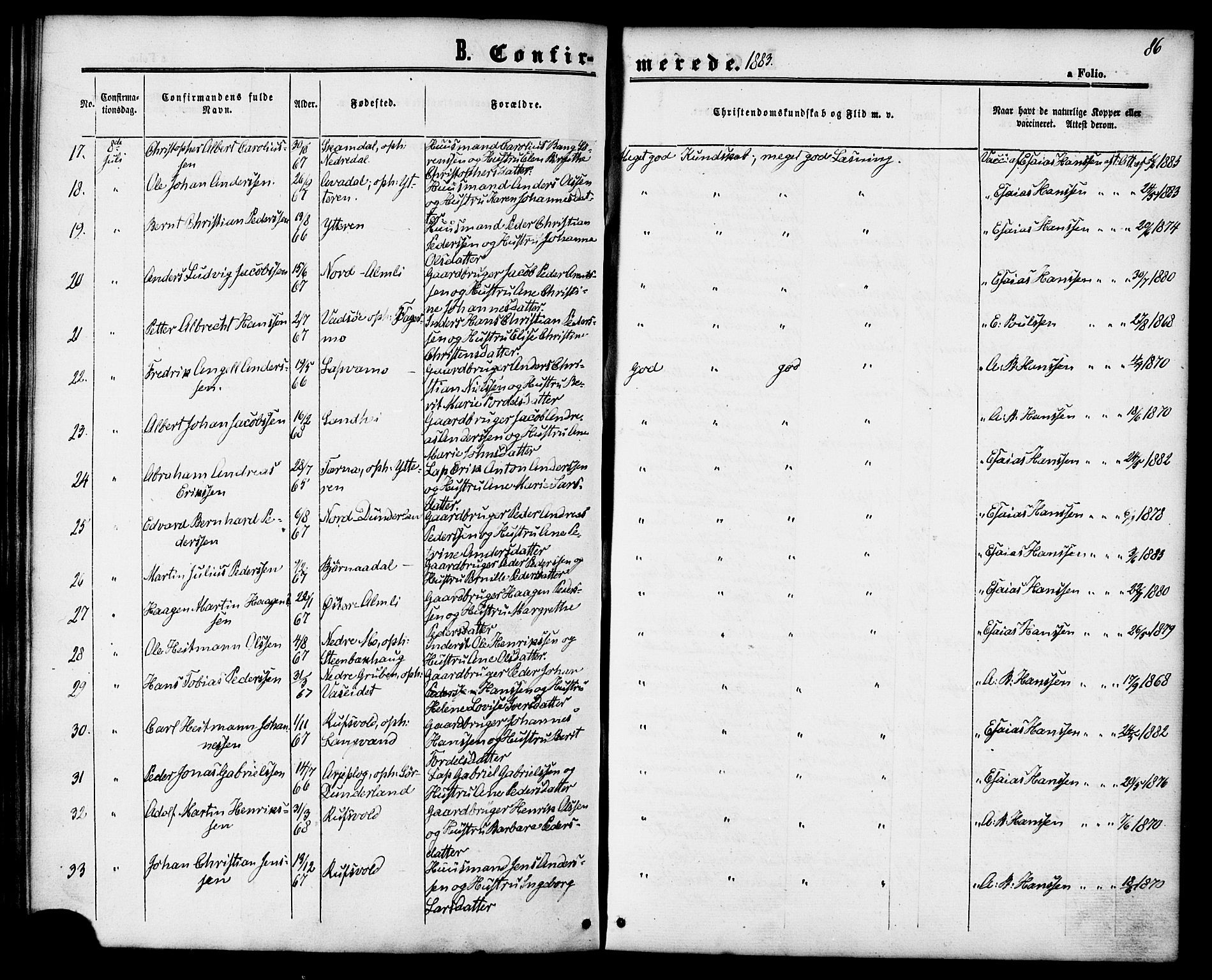 Ministerialprotokoller, klokkerbøker og fødselsregistre - Nordland, AV/SAT-A-1459/827/L0394: Parish register (official) no. 827A06, 1865-1886, p. 86