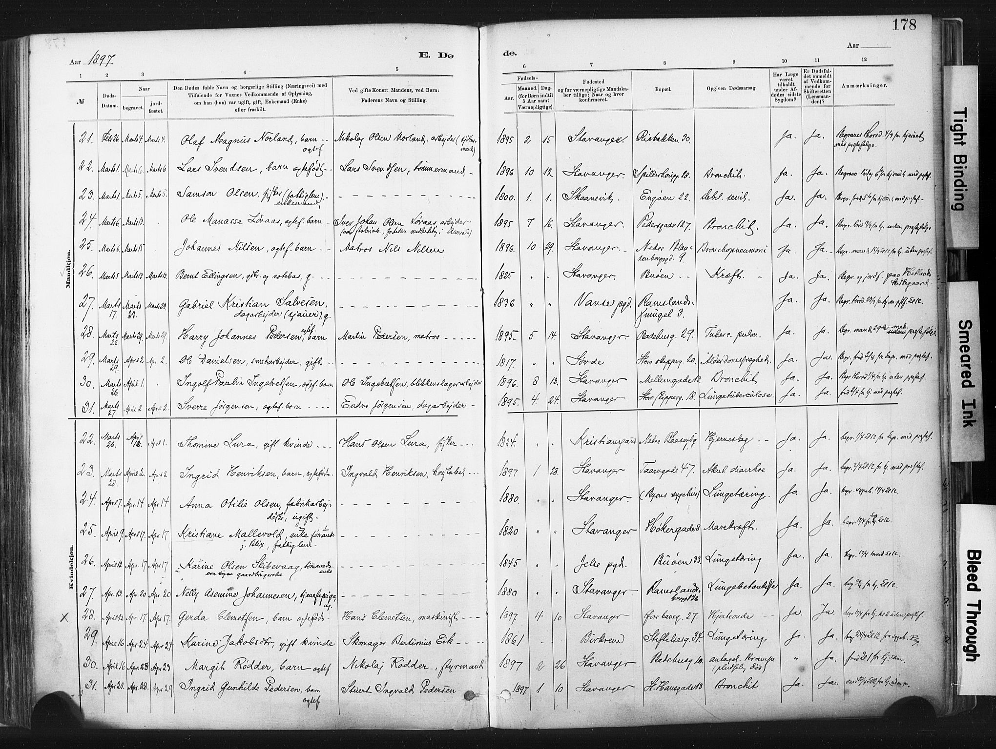 St. Johannes sokneprestkontor, AV/SAST-A-101814/001/30/30BA/L0003: Parish register (official) no. A 3, 1885-1910, p. 178
