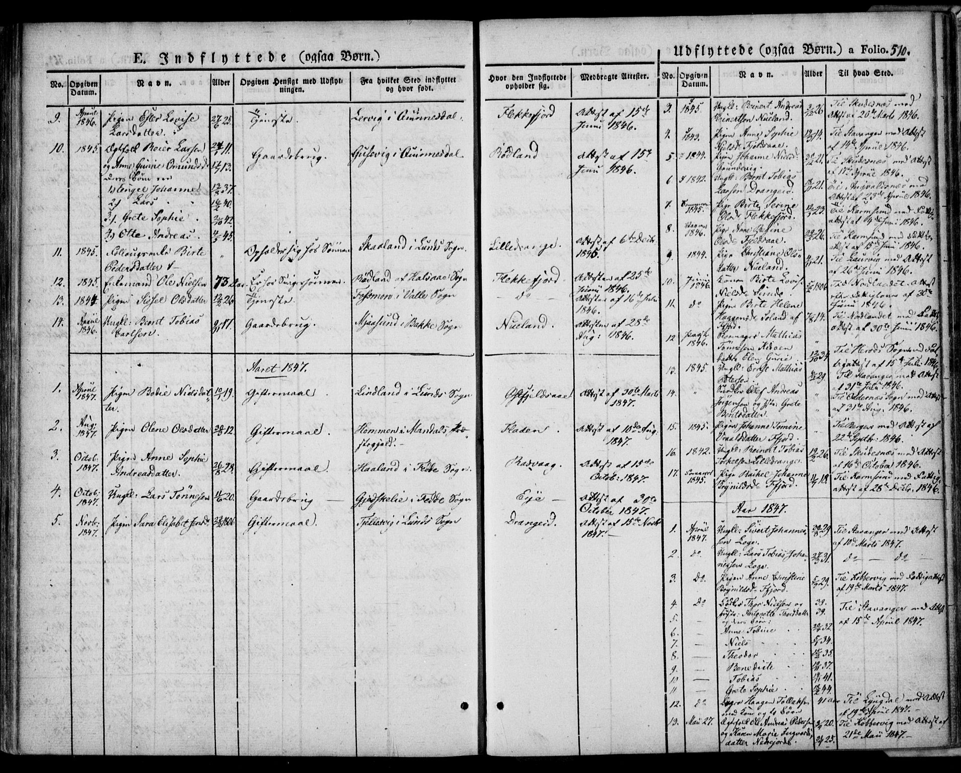 Flekkefjord sokneprestkontor, SAK/1111-0012/F/Fa/Fac/L0004: Parish register (official) no. A 4, 1841-1849, p. 570
