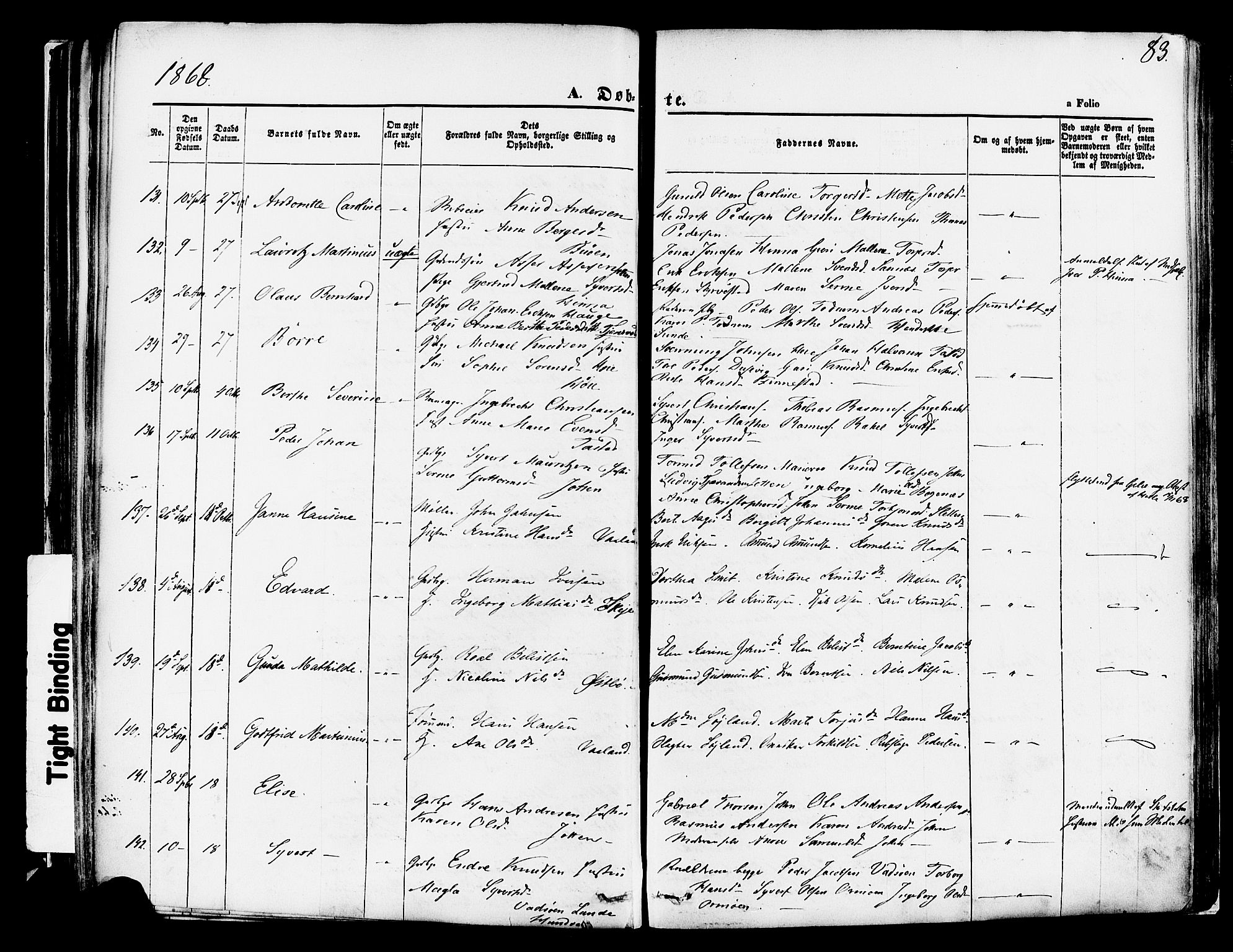 Hetland sokneprestkontor, AV/SAST-A-101826/30/30BA/L0003: Parish register (official) no. A 3, 1862-1876, p. 83