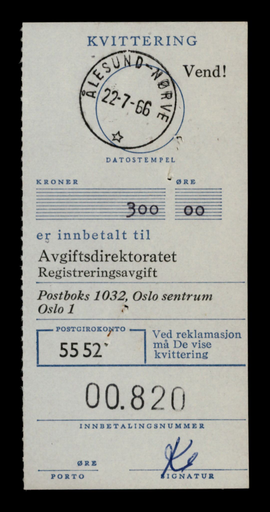 Møre og Romsdal vegkontor - Ålesund trafikkstasjon, SAT/A-4099/F/Fe/L0003: Registreringskort for kjøretøy T 232 - T 340, 1927-1998, p. 3018