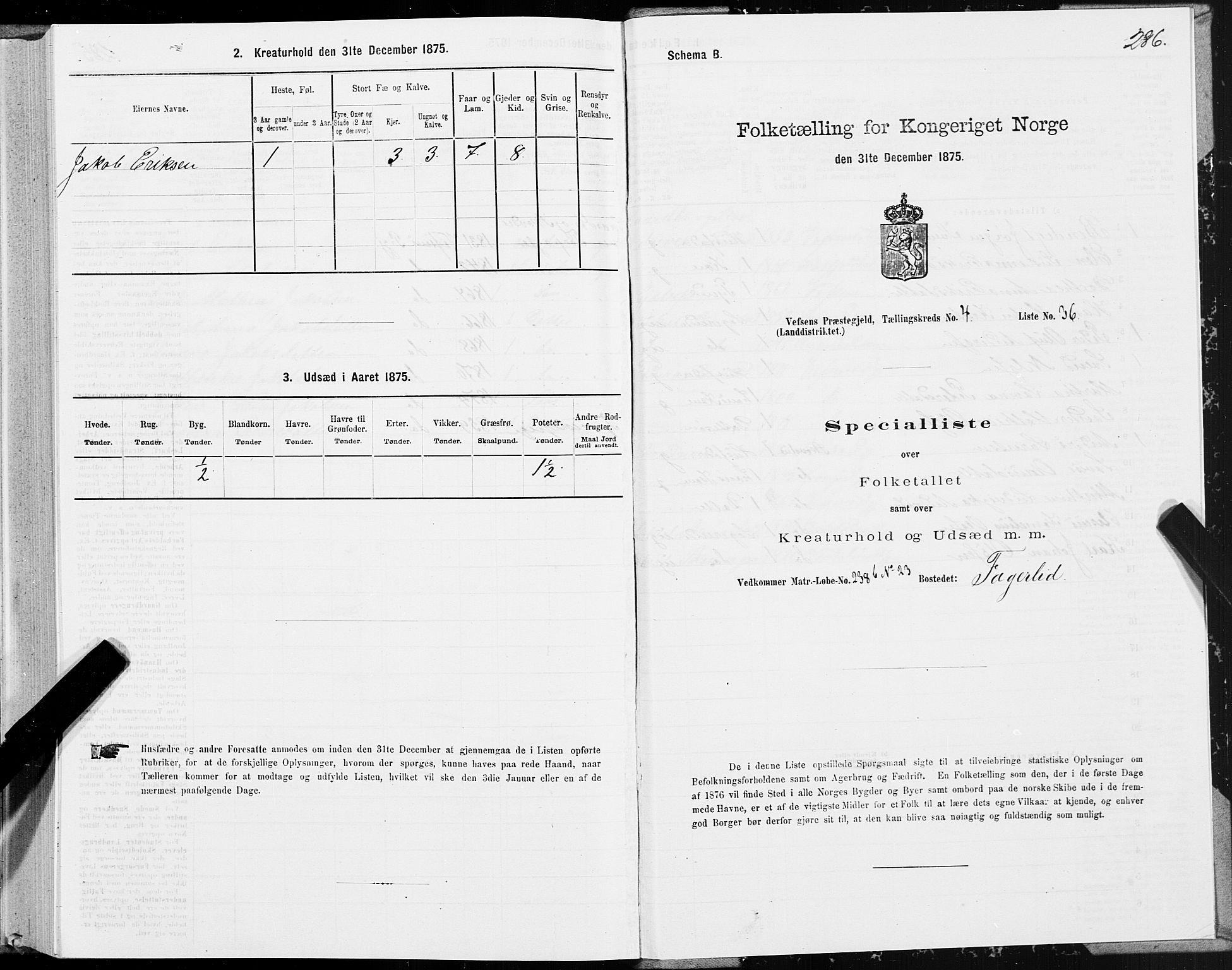 SAT, 1875 census for 1824L Vefsn/Vefsn, 1875, p. 1286