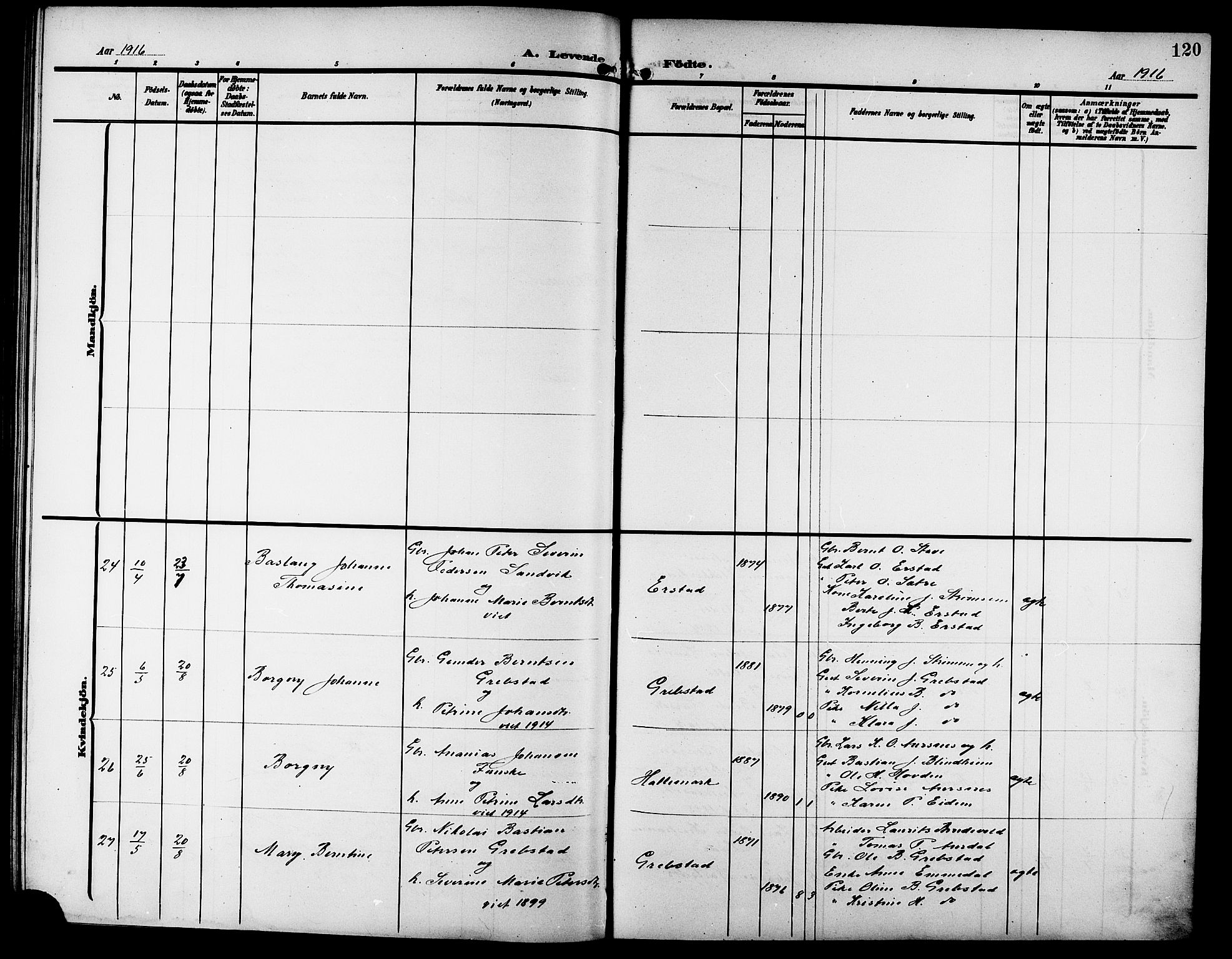 Ministerialprotokoller, klokkerbøker og fødselsregistre - Møre og Romsdal, SAT/A-1454/523/L0341: Parish register (copy) no. 523C04, 1903-1916, p. 120