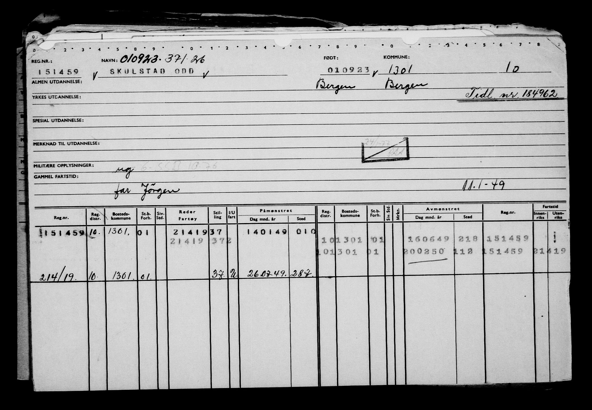 Direktoratet for sjømenn, AV/RA-S-3545/G/Gb/L0222: Hovedkort, 1923, p. 473