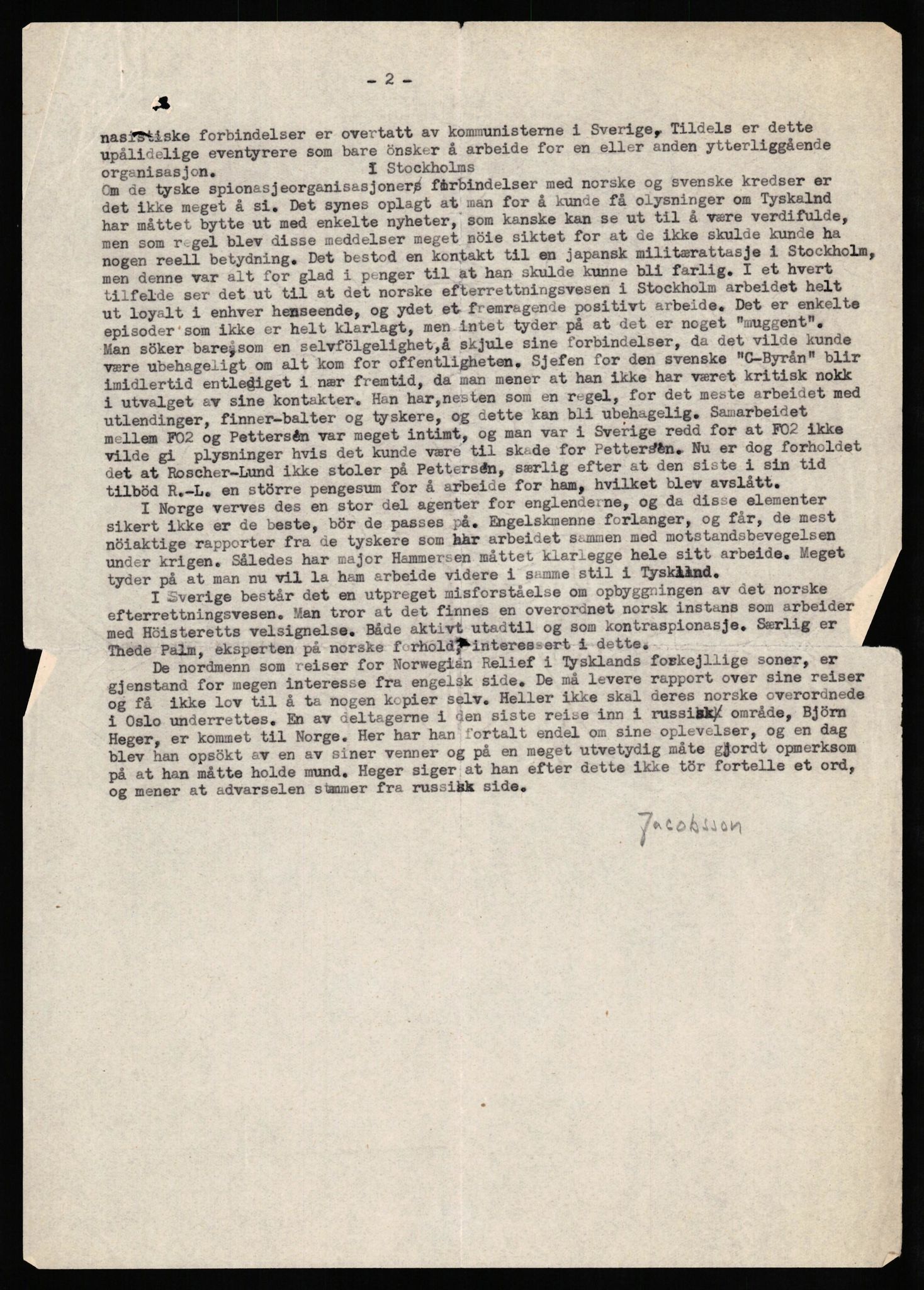 Forsvaret, Forsvarets overkommando II, AV/RA-RAFA-3915/D/Db/L0025: CI Questionaires. Tyske okkupasjonsstyrker i Norge. Tyskere., 1945-1946, p. 379