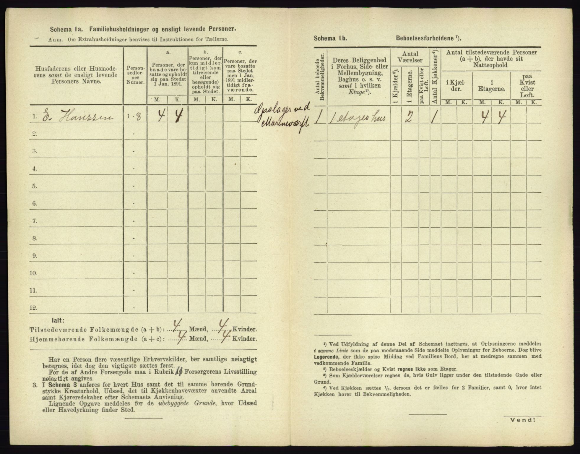 RA, 1891 census for 0703 Horten, 1891, p. 1168