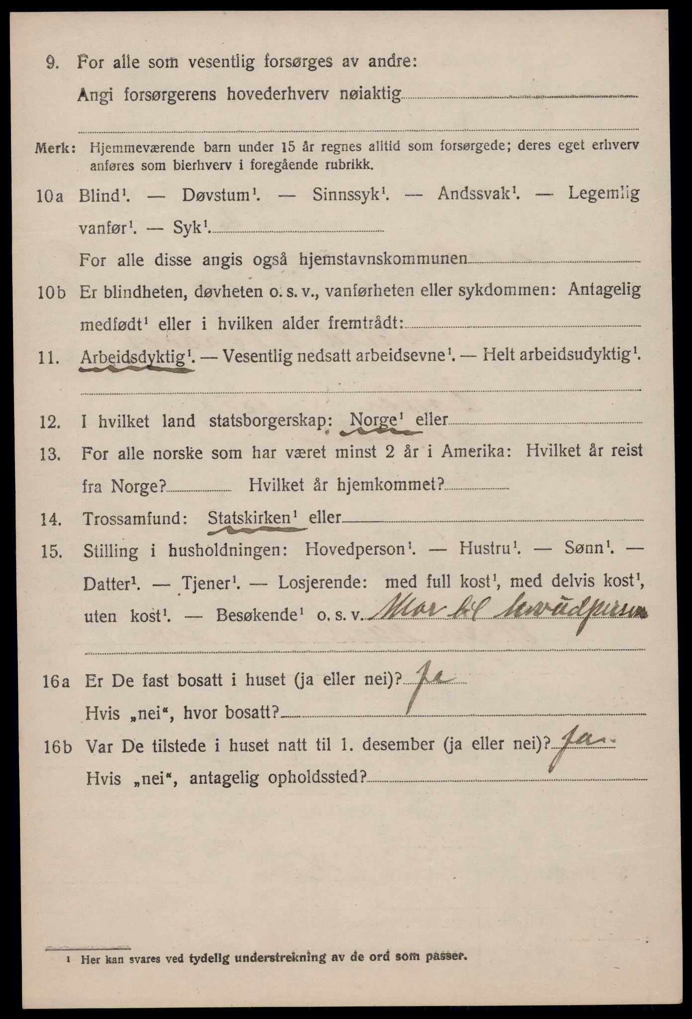 SAKO, 1920 census for Lårdal, 1920, p. 2908