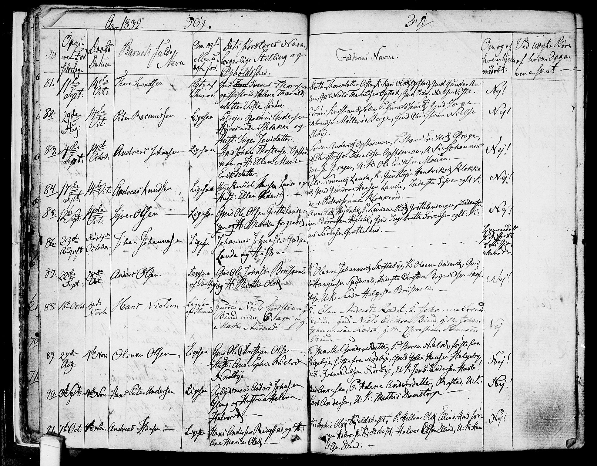 Tune prestekontor Kirkebøker, SAO/A-2007/F/Fa/L0007: Parish register (official) no. 7, 1831-1837, p. 30-31