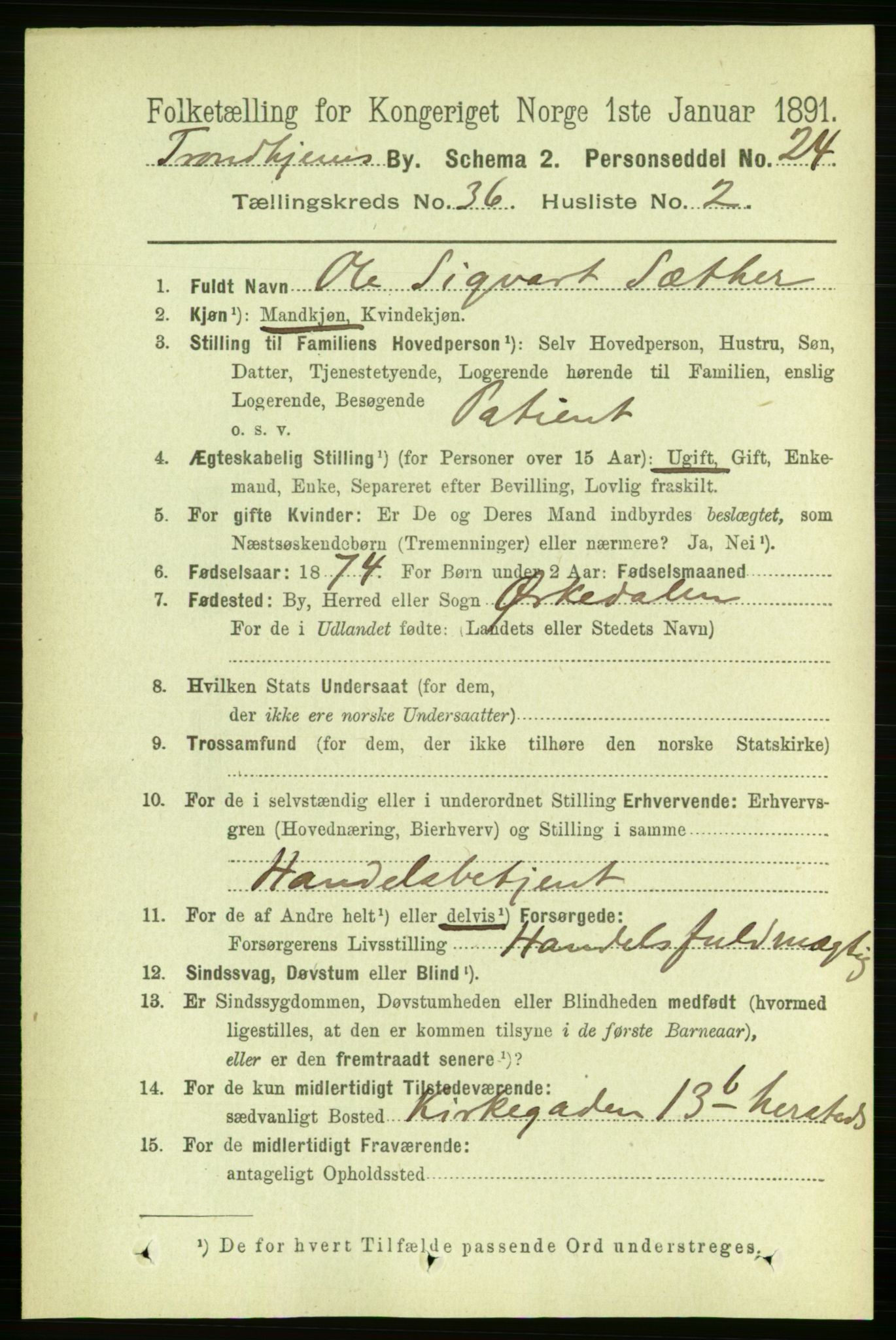 RA, 1891 census for 1601 Trondheim, 1891, p. 26959