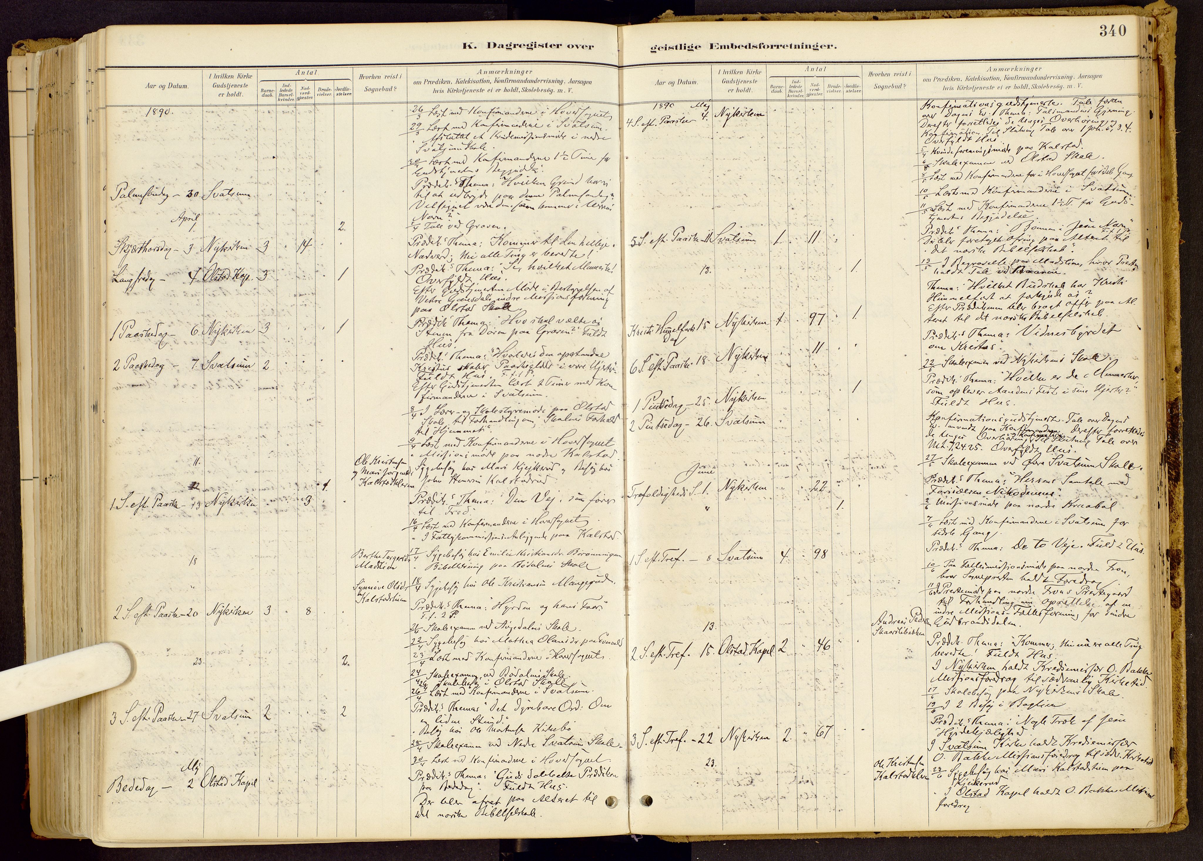 Vestre Gausdal prestekontor, AV/SAH-PREST-094/H/Ha/Haa/L0001: Parish register (official) no. 1, 1887-1914, p. 340