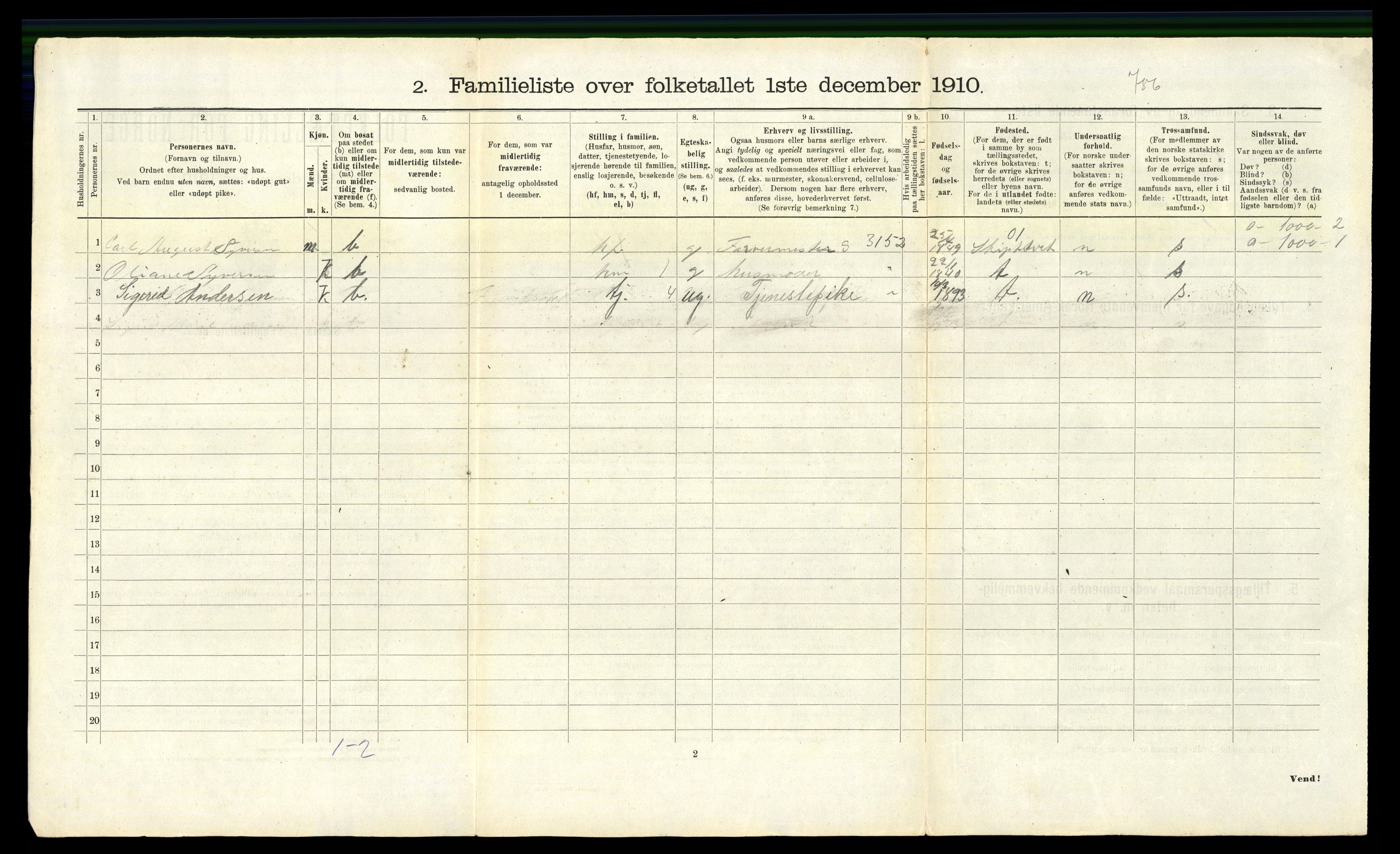 RA, 1910 census for Fredrikshald, 1910, p. 555